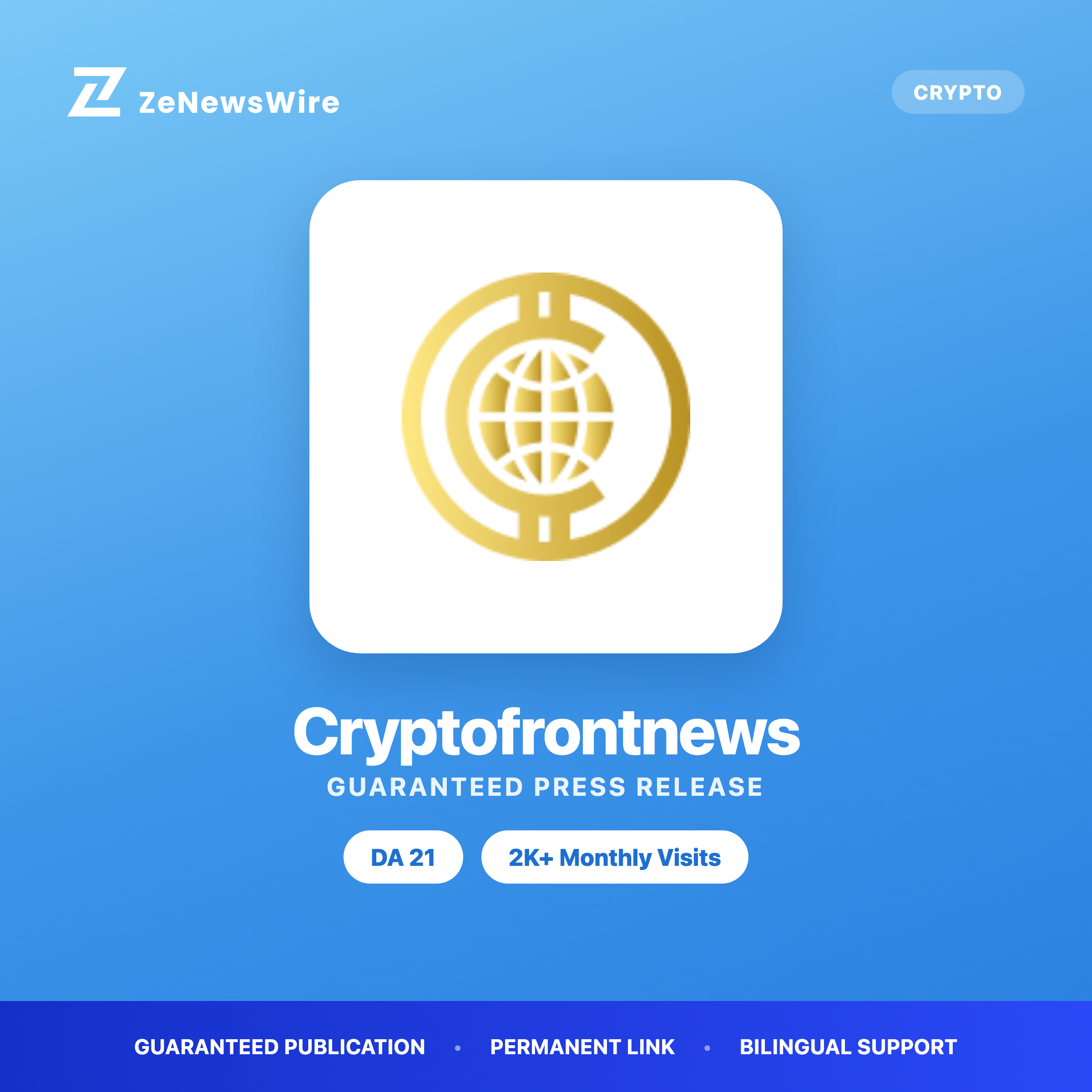 Cryptofrontnews press release