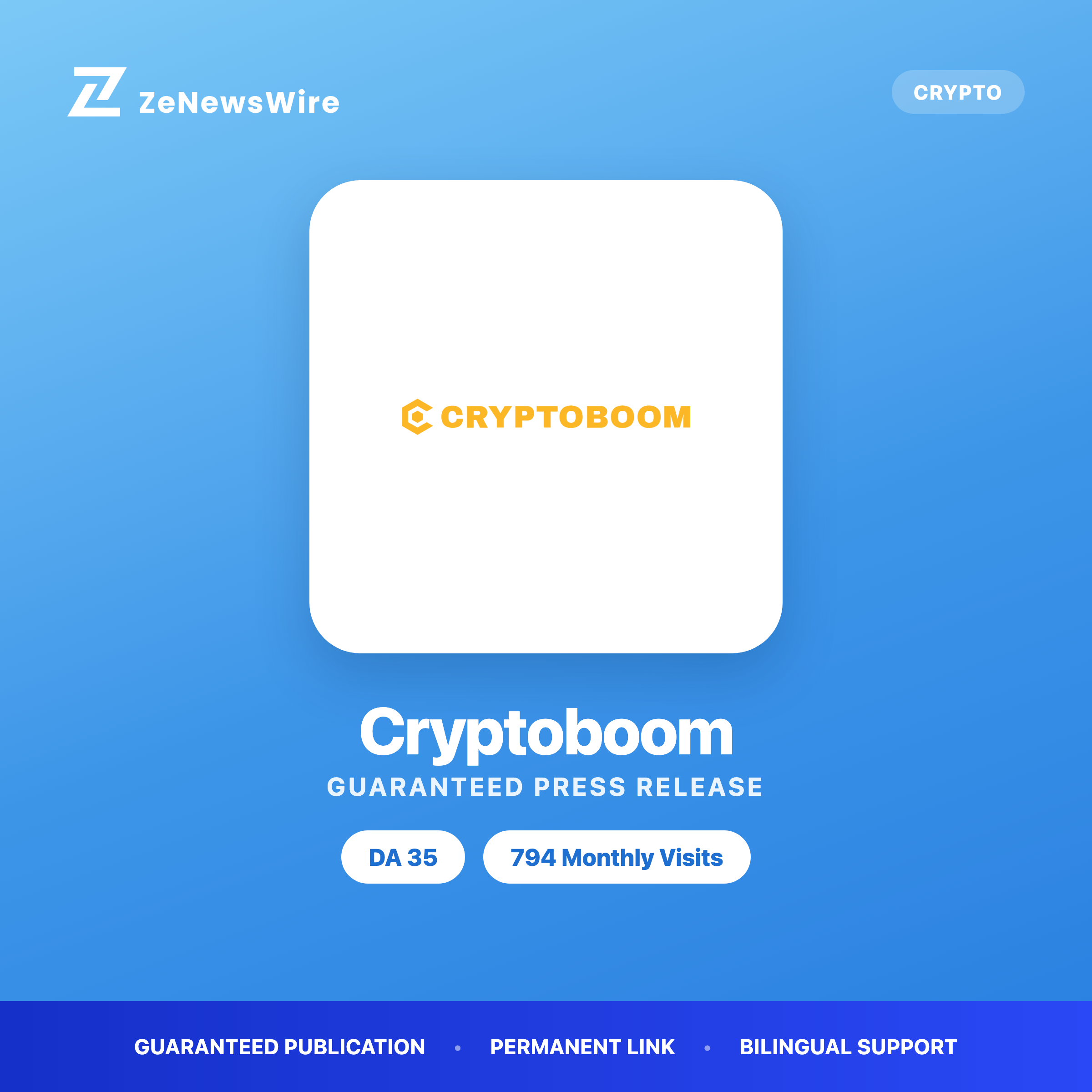 Cryptoboom press release