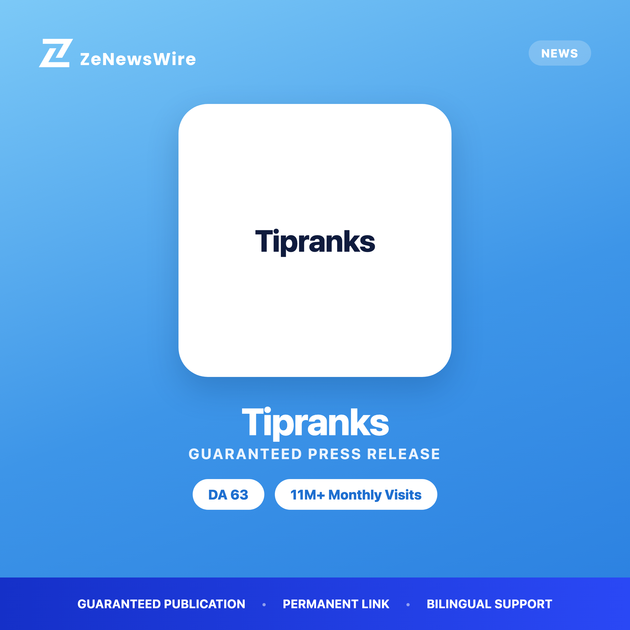 Tipranks press release