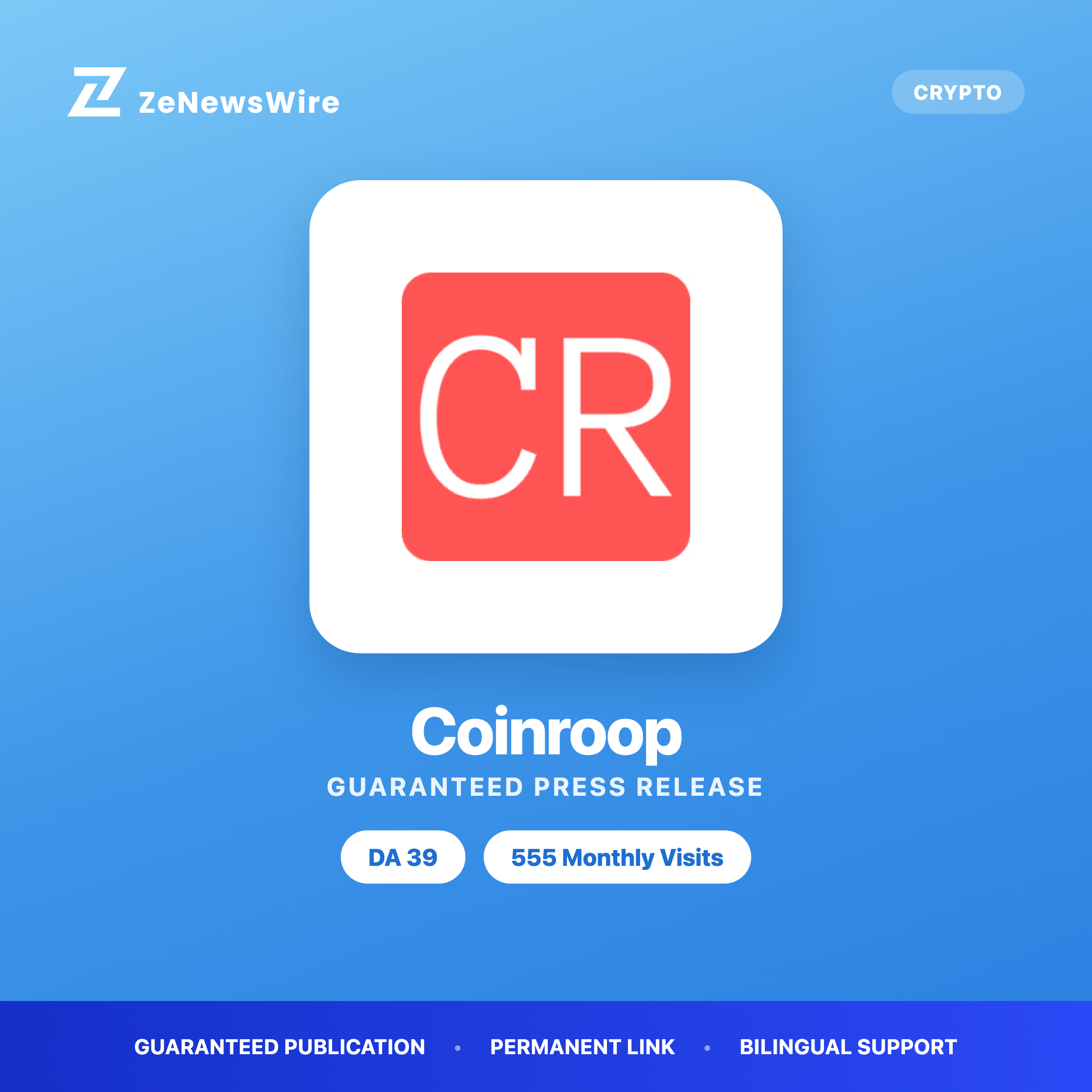 Coinroop press release