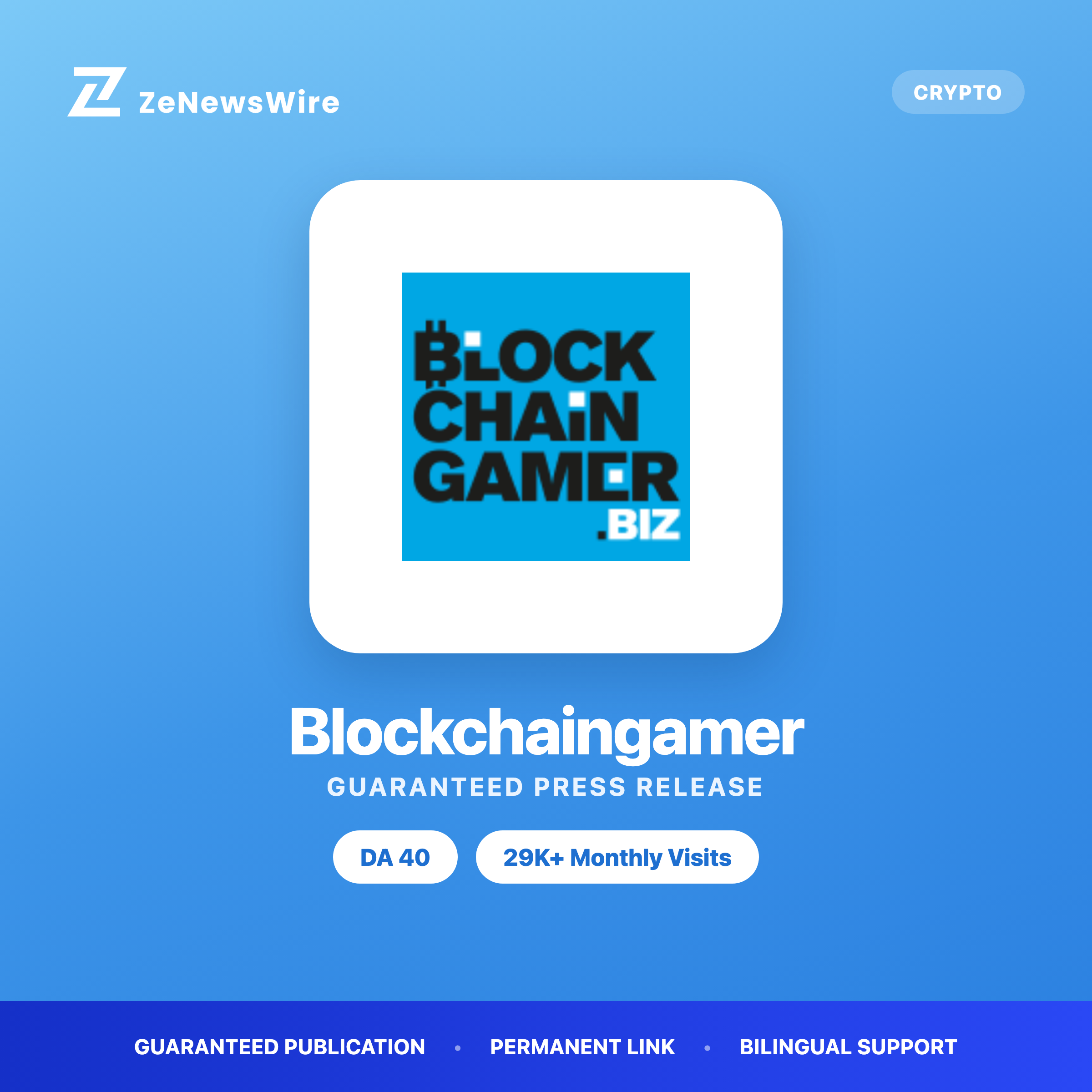 Blockchaingamer press release