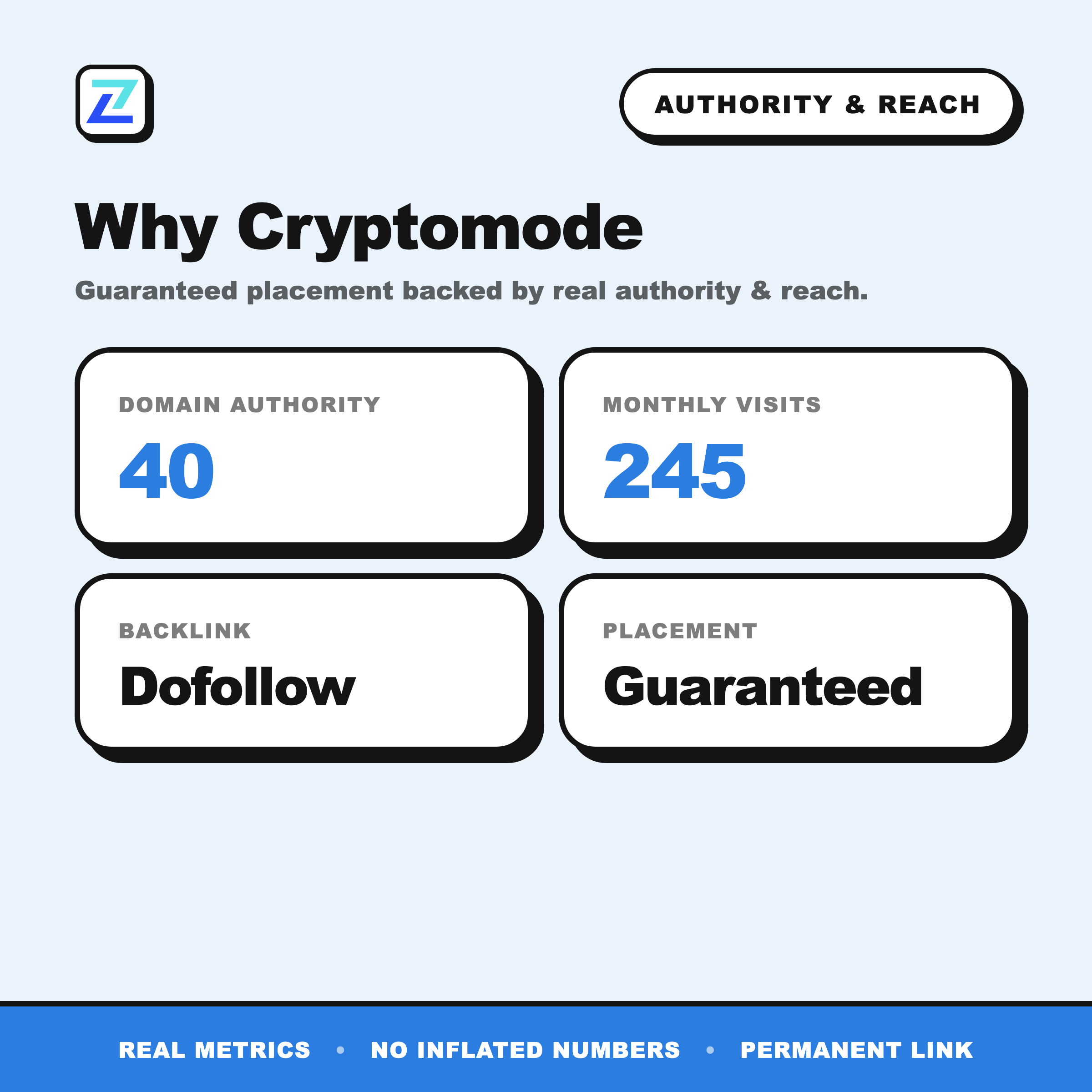 Cryptomode authority and reach