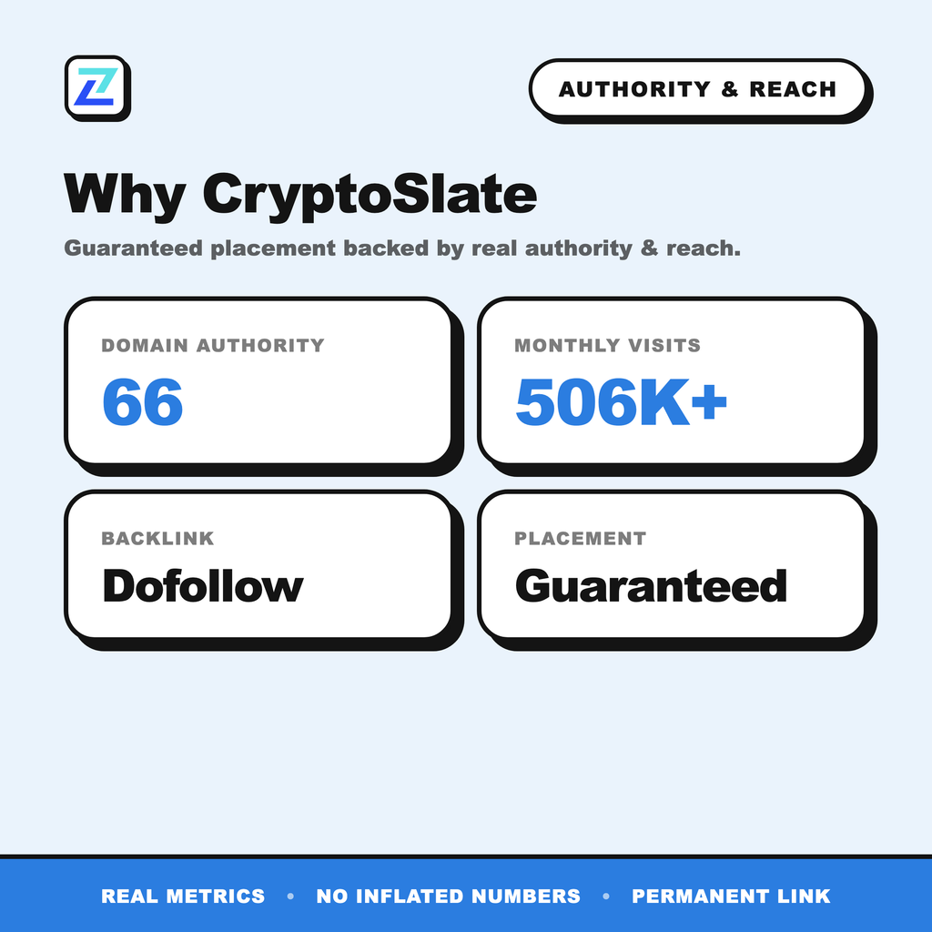 CryptoSlate authority and reach