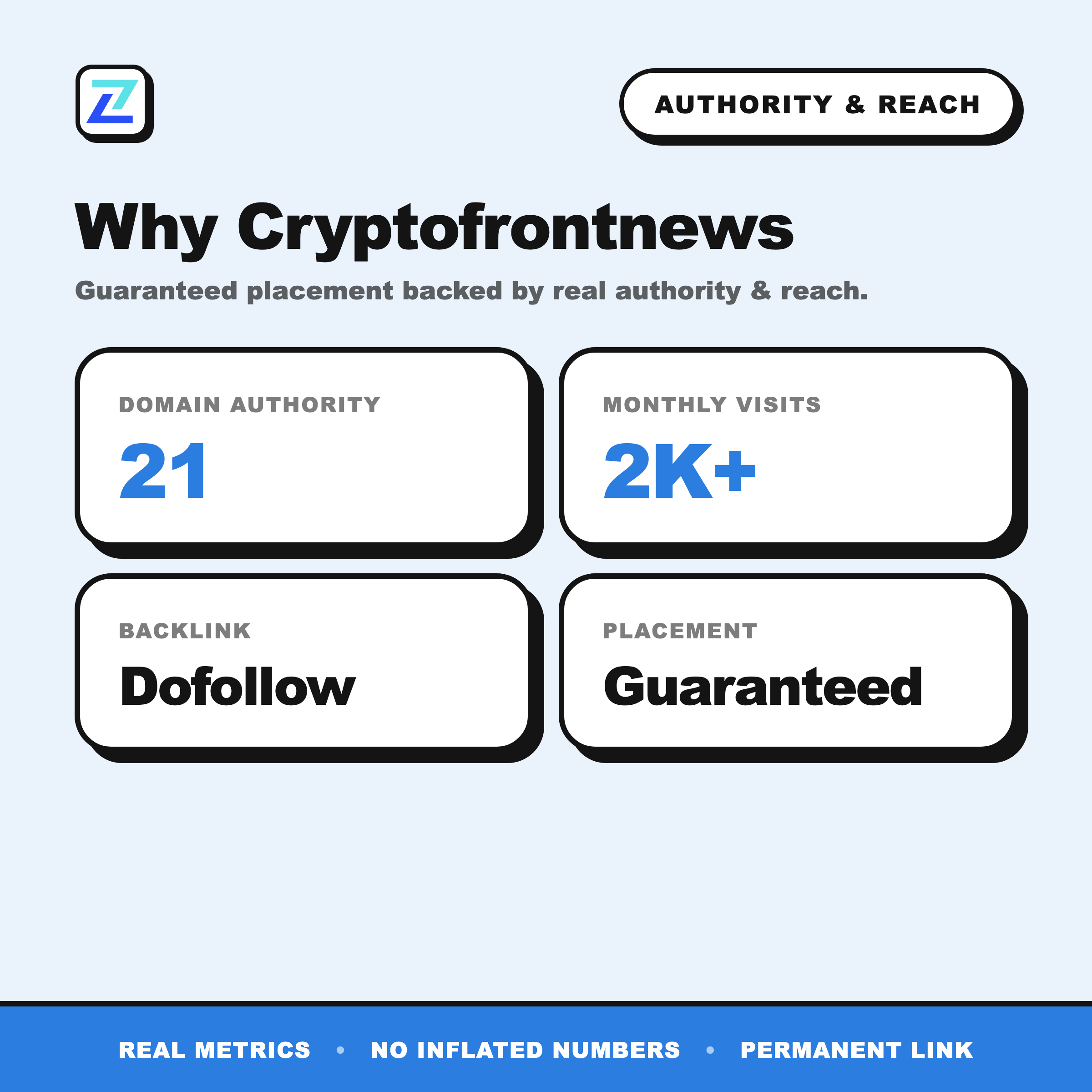 Cryptofrontnews authority and reach