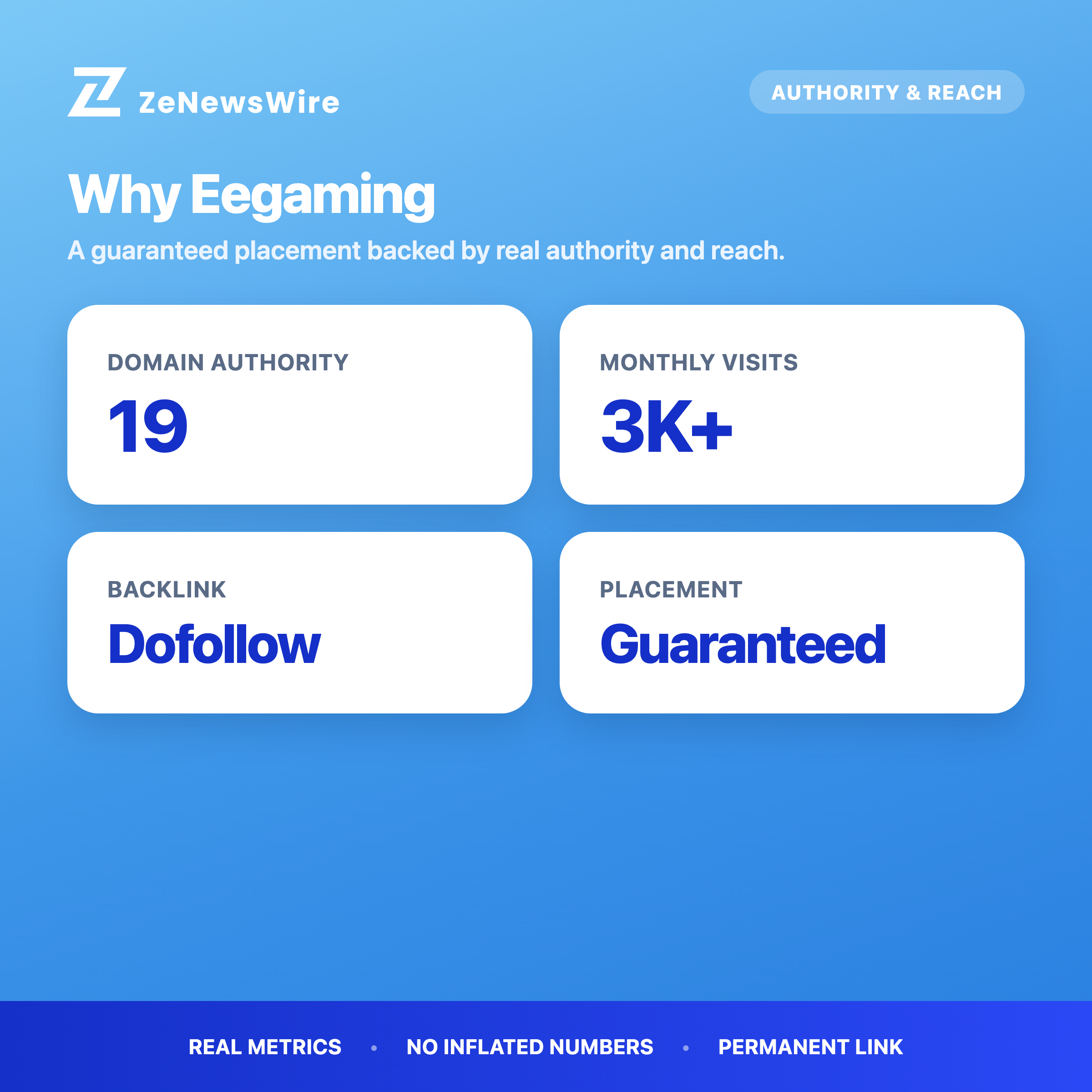 Eegaming authority and reach