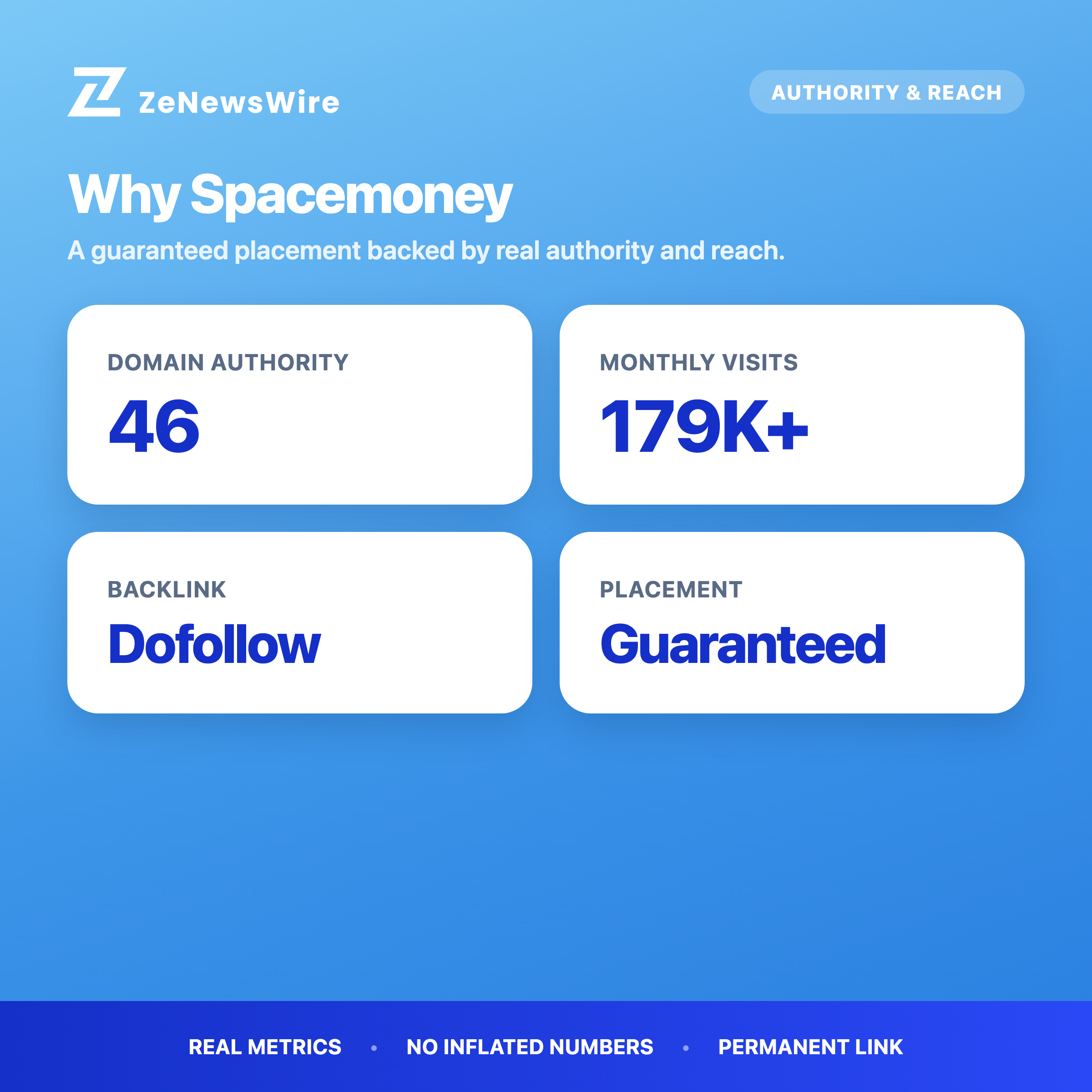 Spacemoney authority and reach