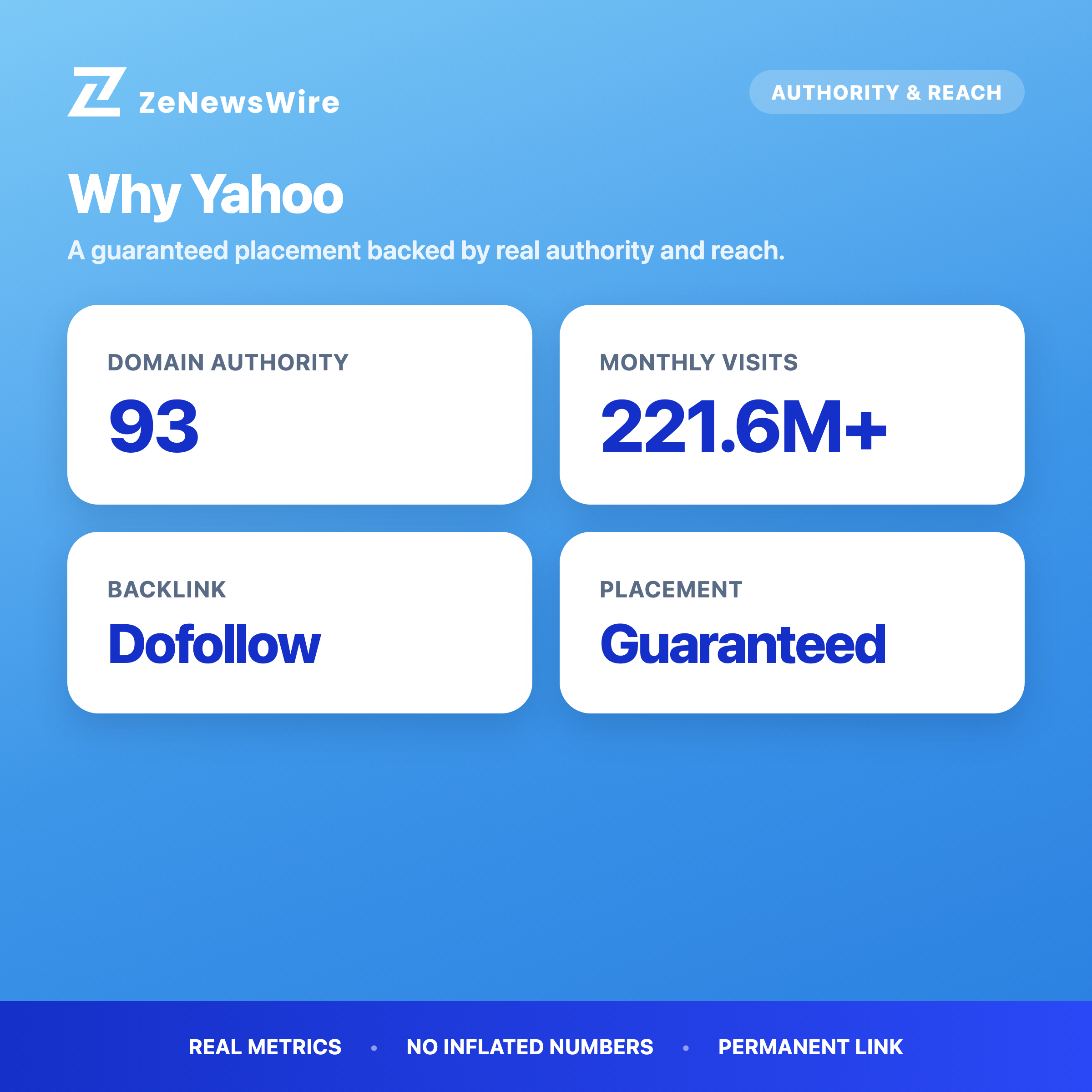 Yahoo authority and reach