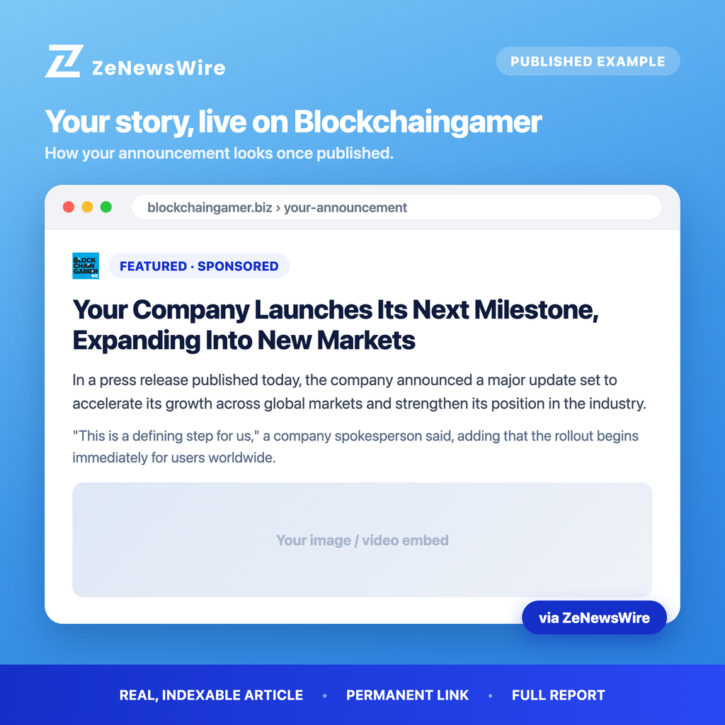 Blockchaingamer published example