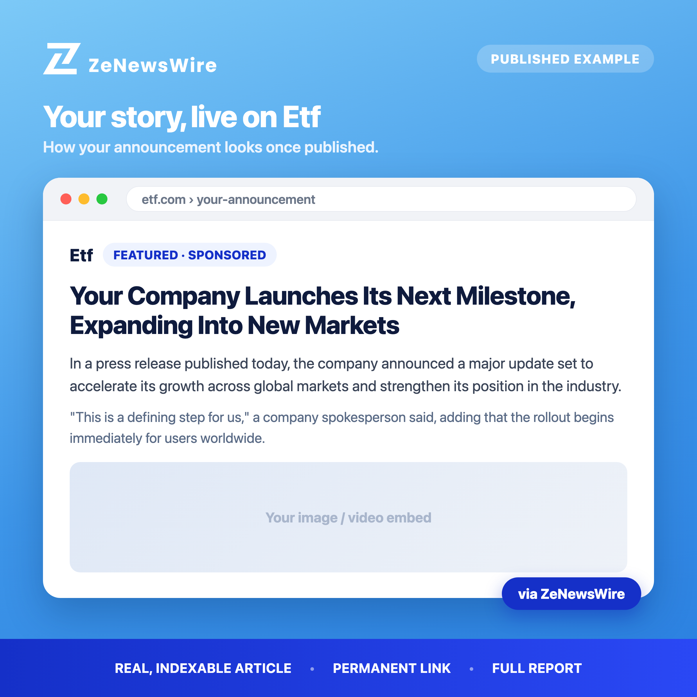 Etf published example