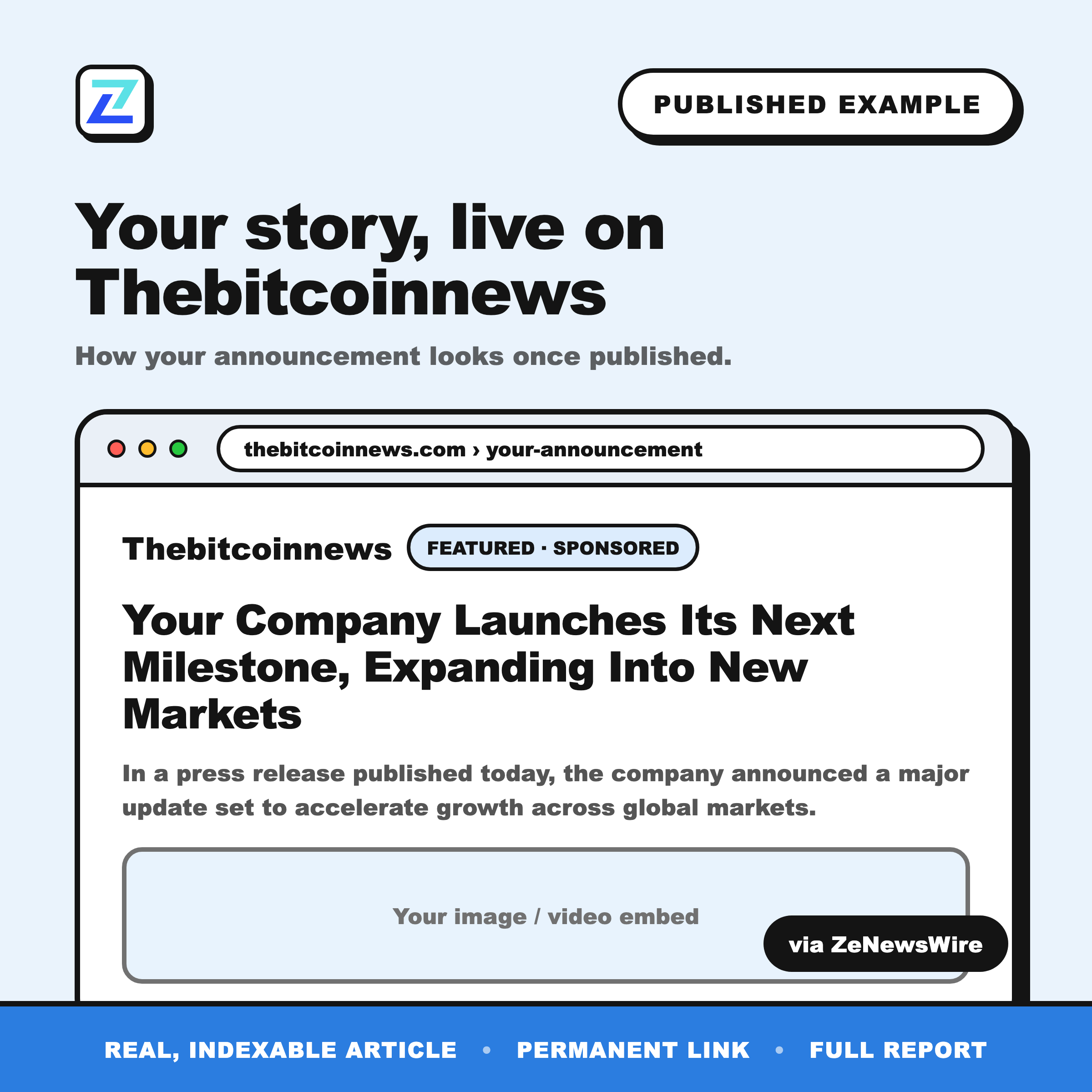 Thebitcoinnews published example