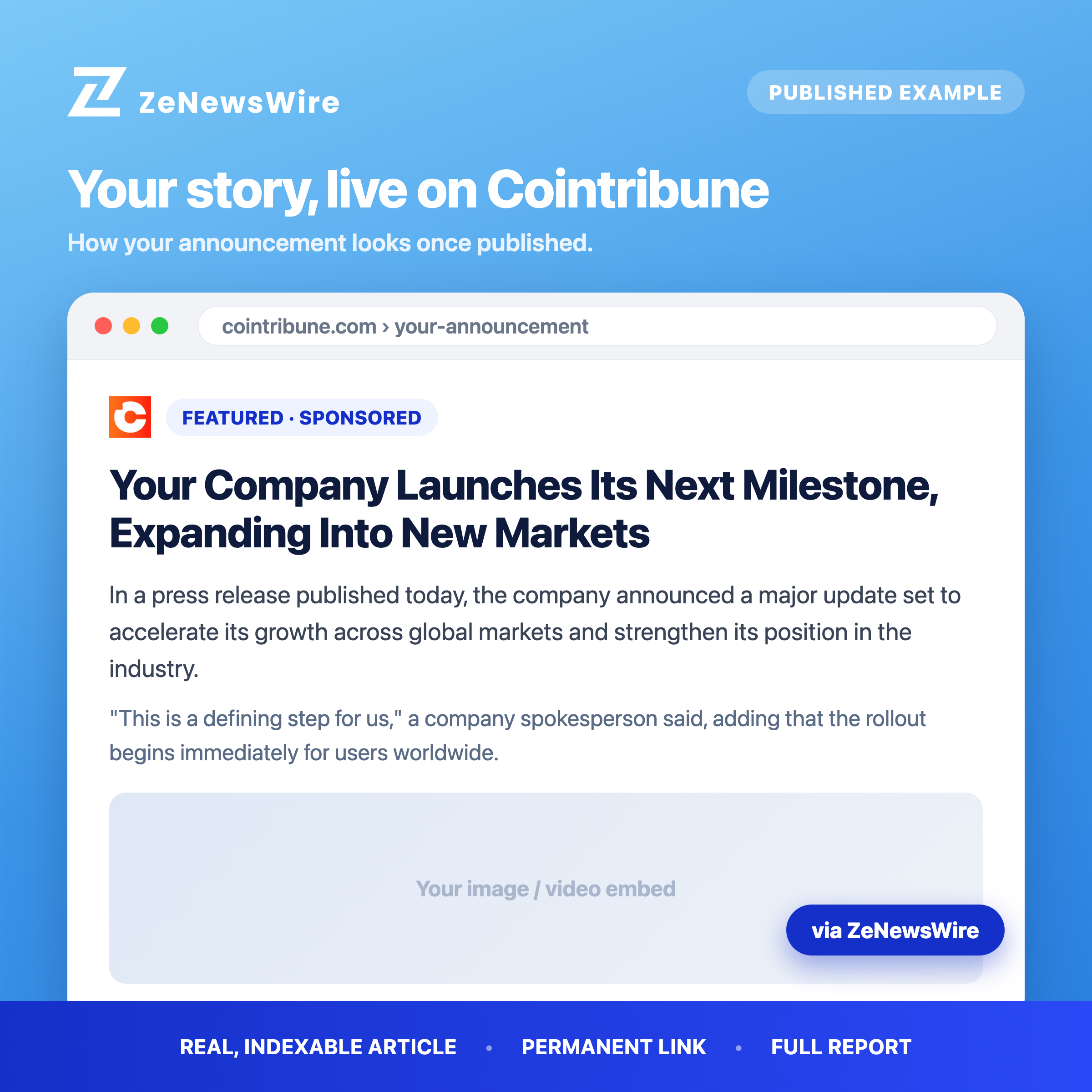 Cointribune published example