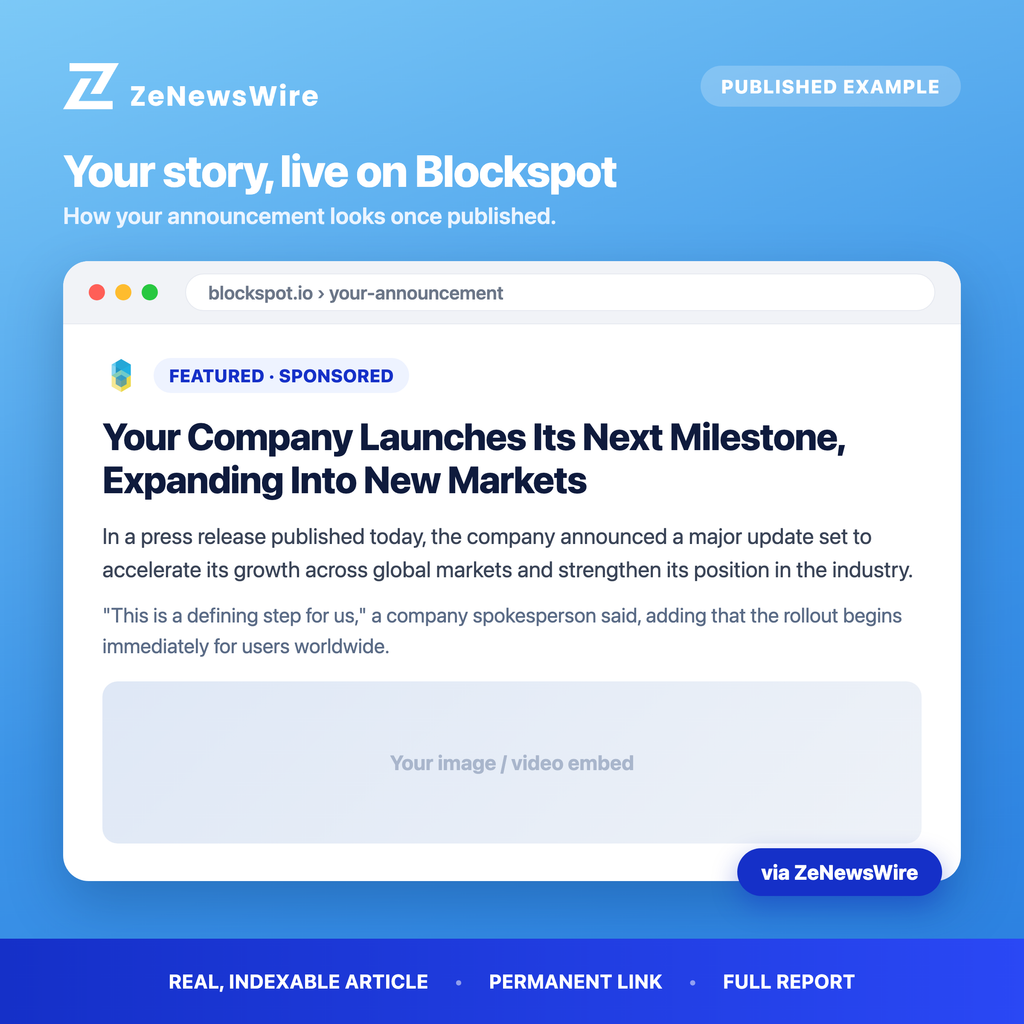 Blockspot published example