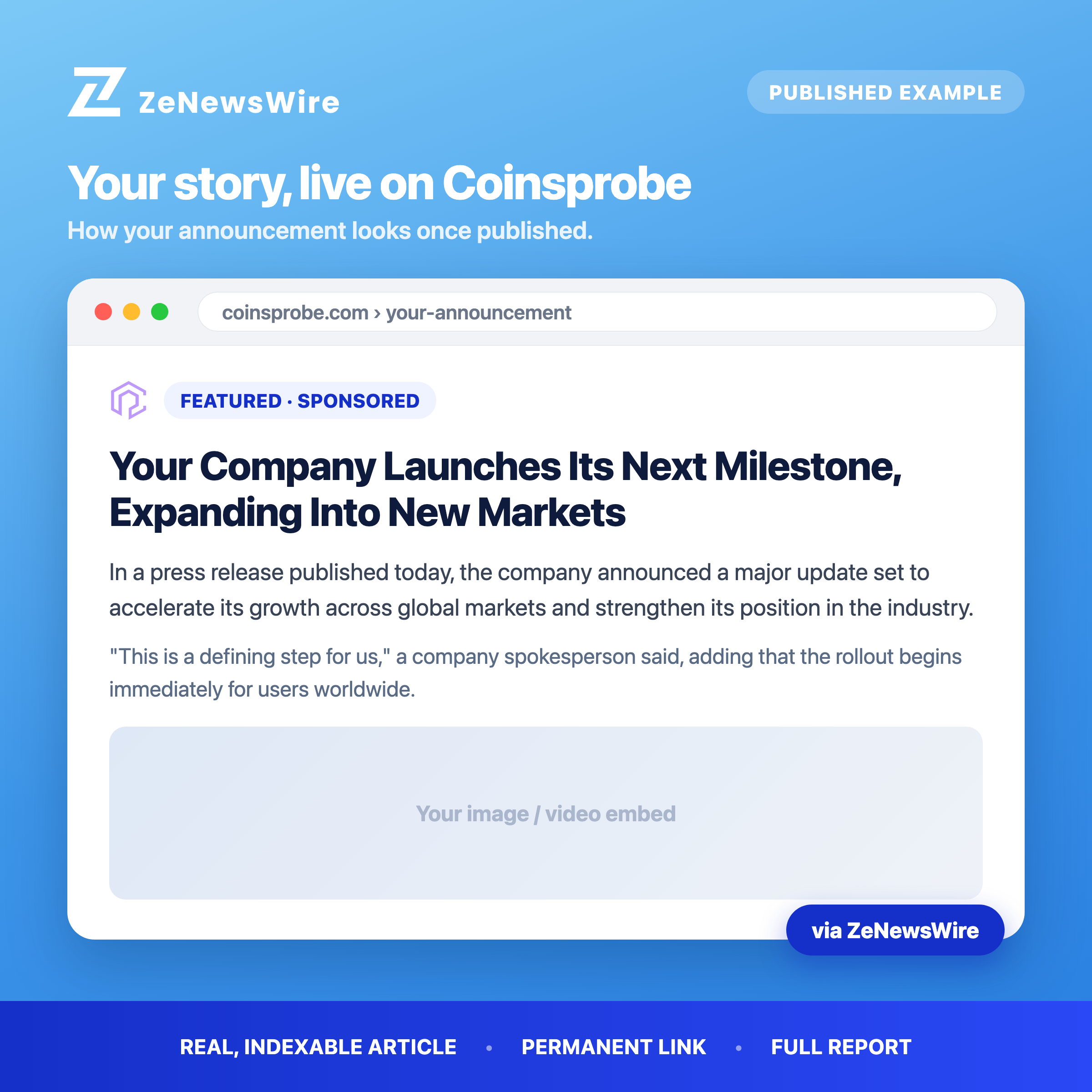 Coinsprobe published example