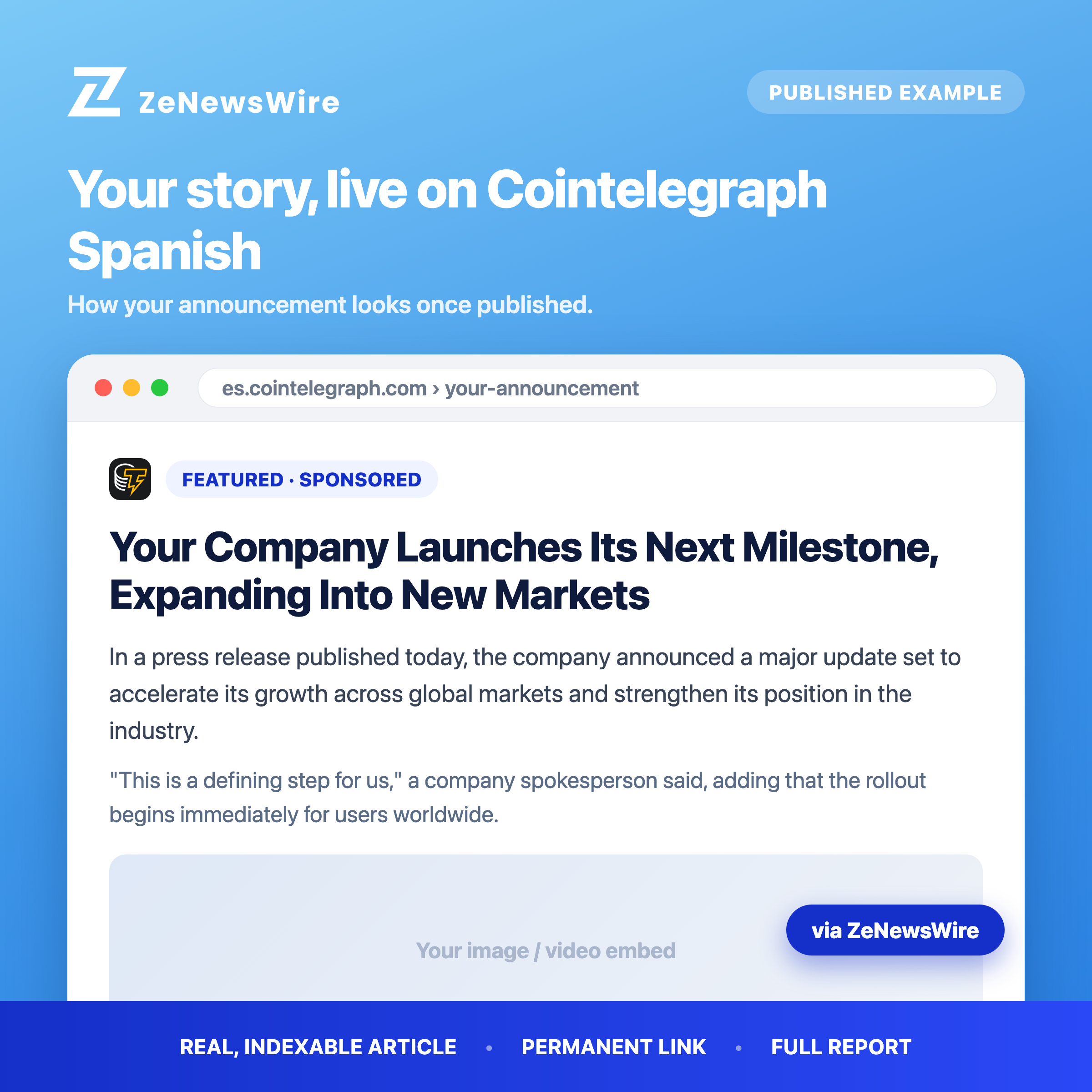 Cointelegraph Spanish published example