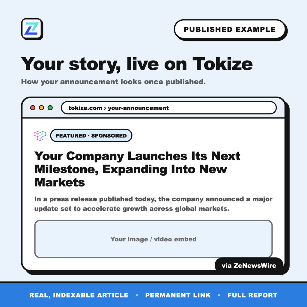 Tokize published example