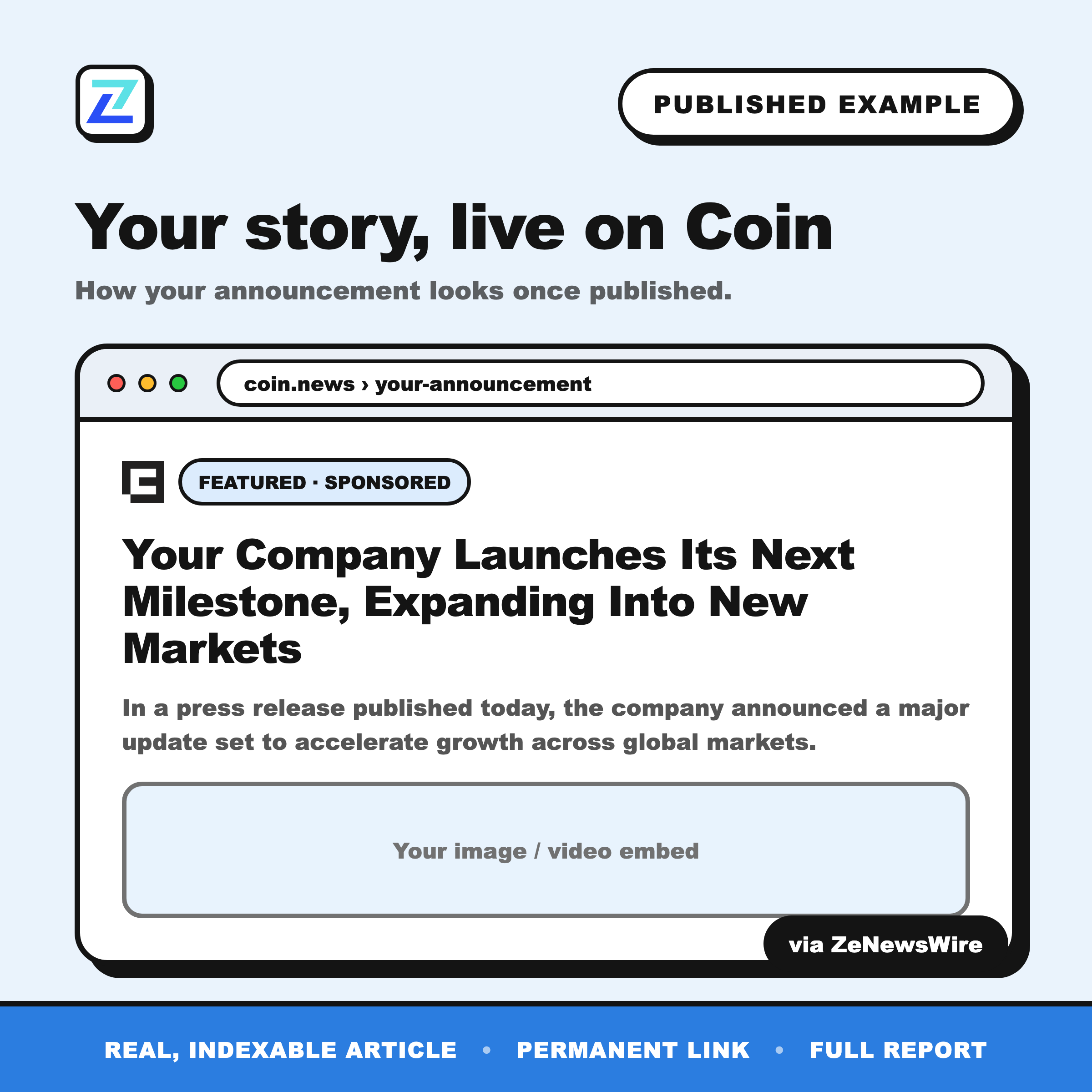 Coin published example