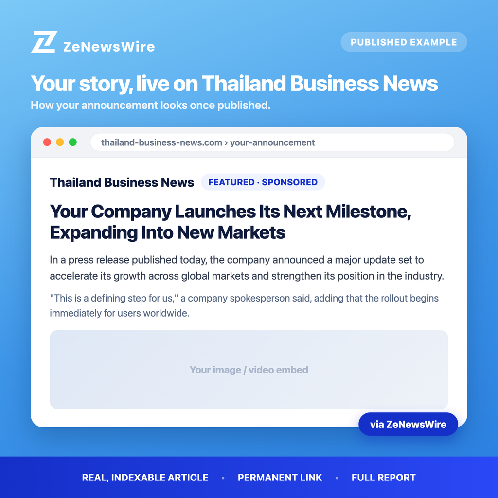 Thailand Business News published example