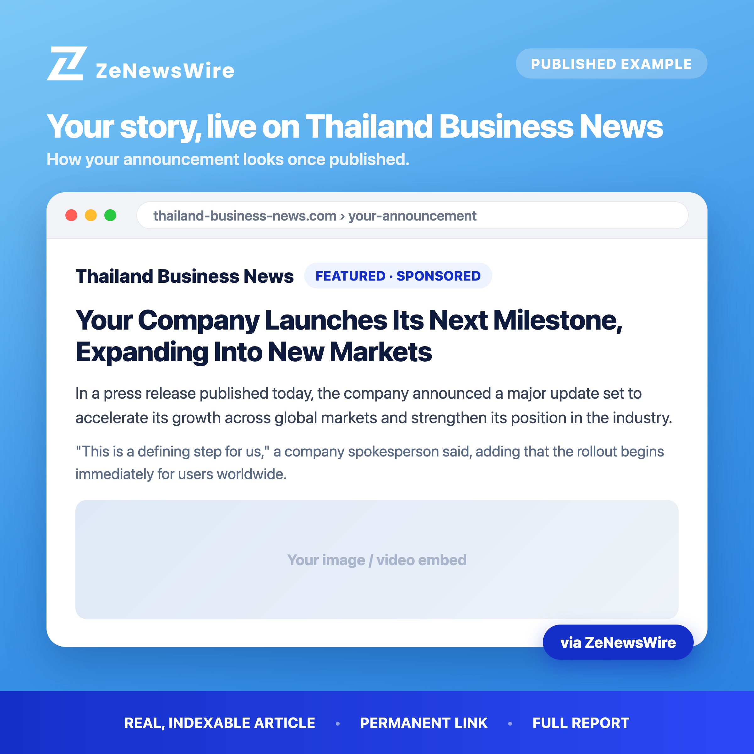 Thailand Business News published example