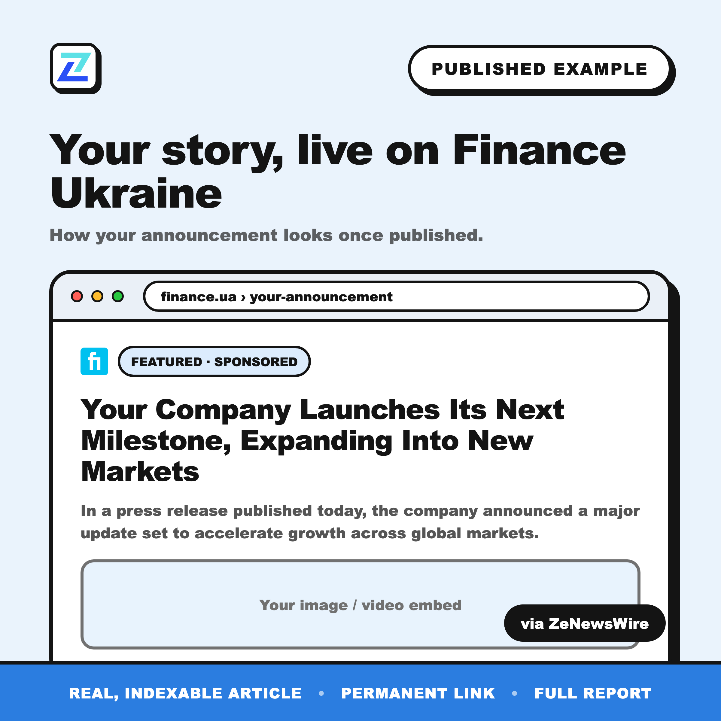 Finance Ukraine published example