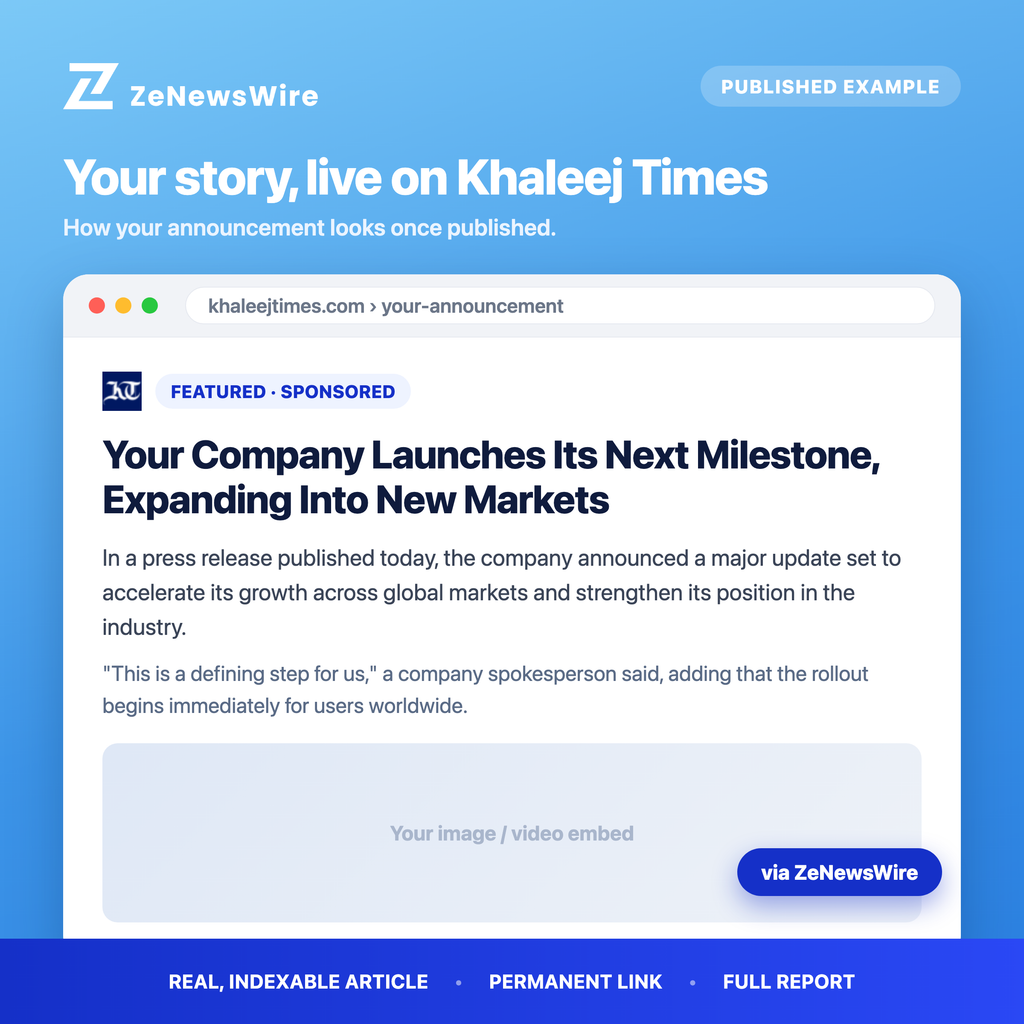 Khaleej Times published example