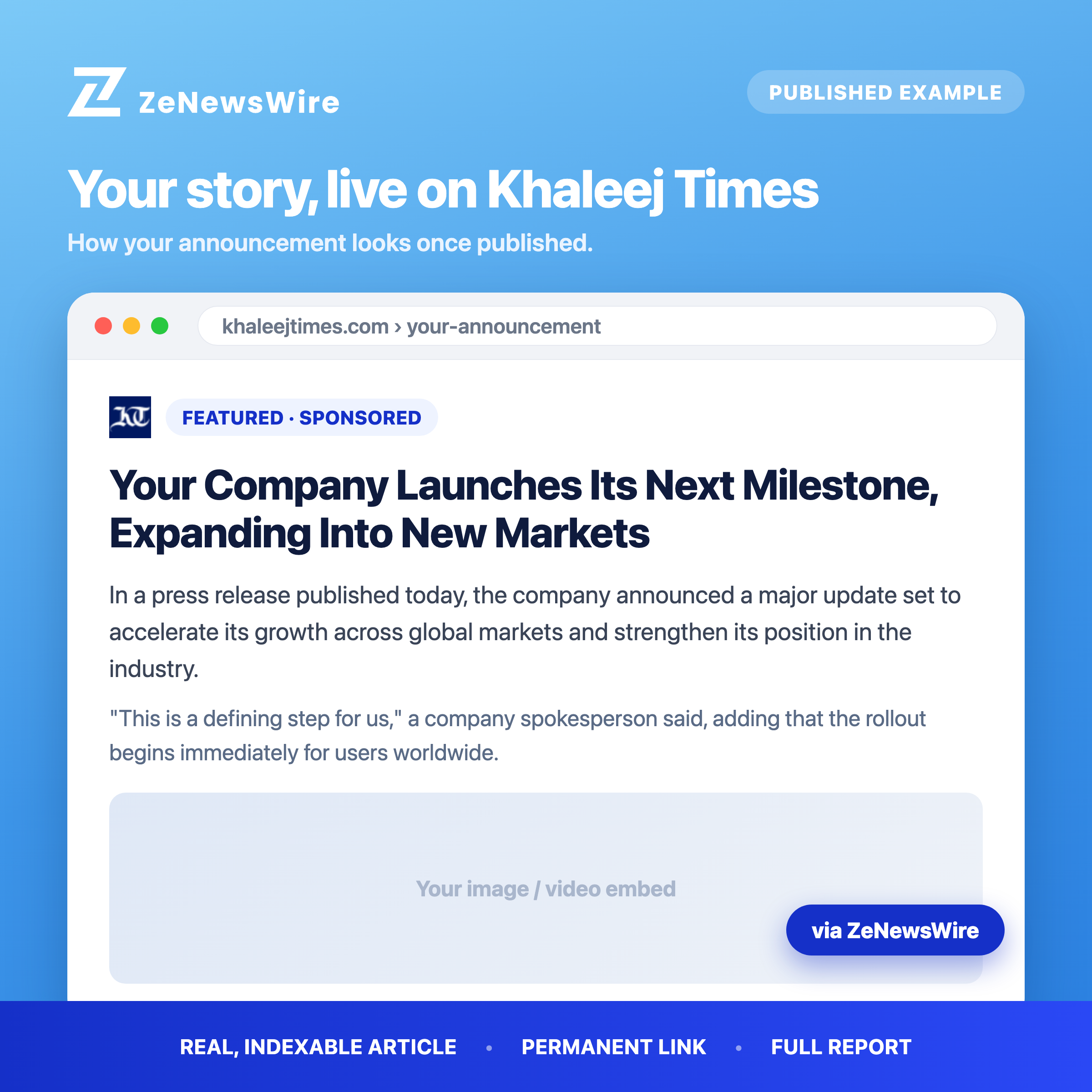 Khaleej Times published example