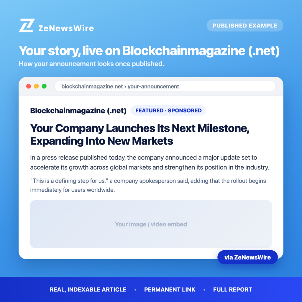 Blockchainmagazine (.net) published example