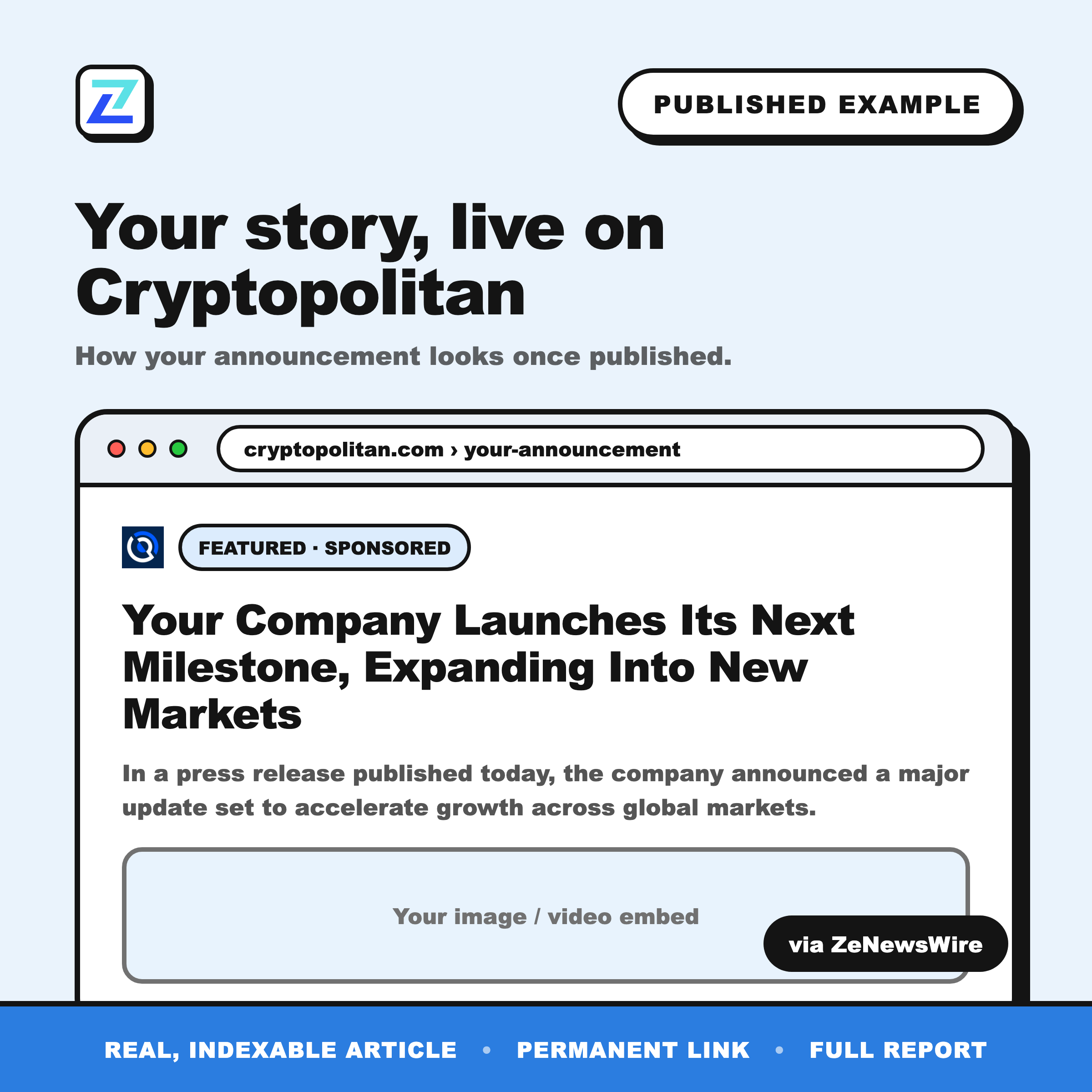 Cryptopolitan published example