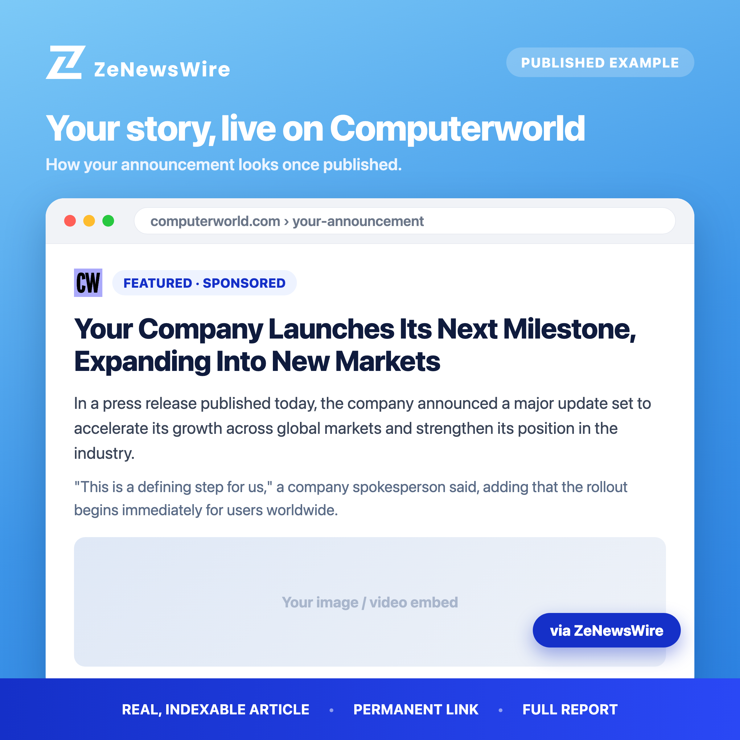 Computerworld published example