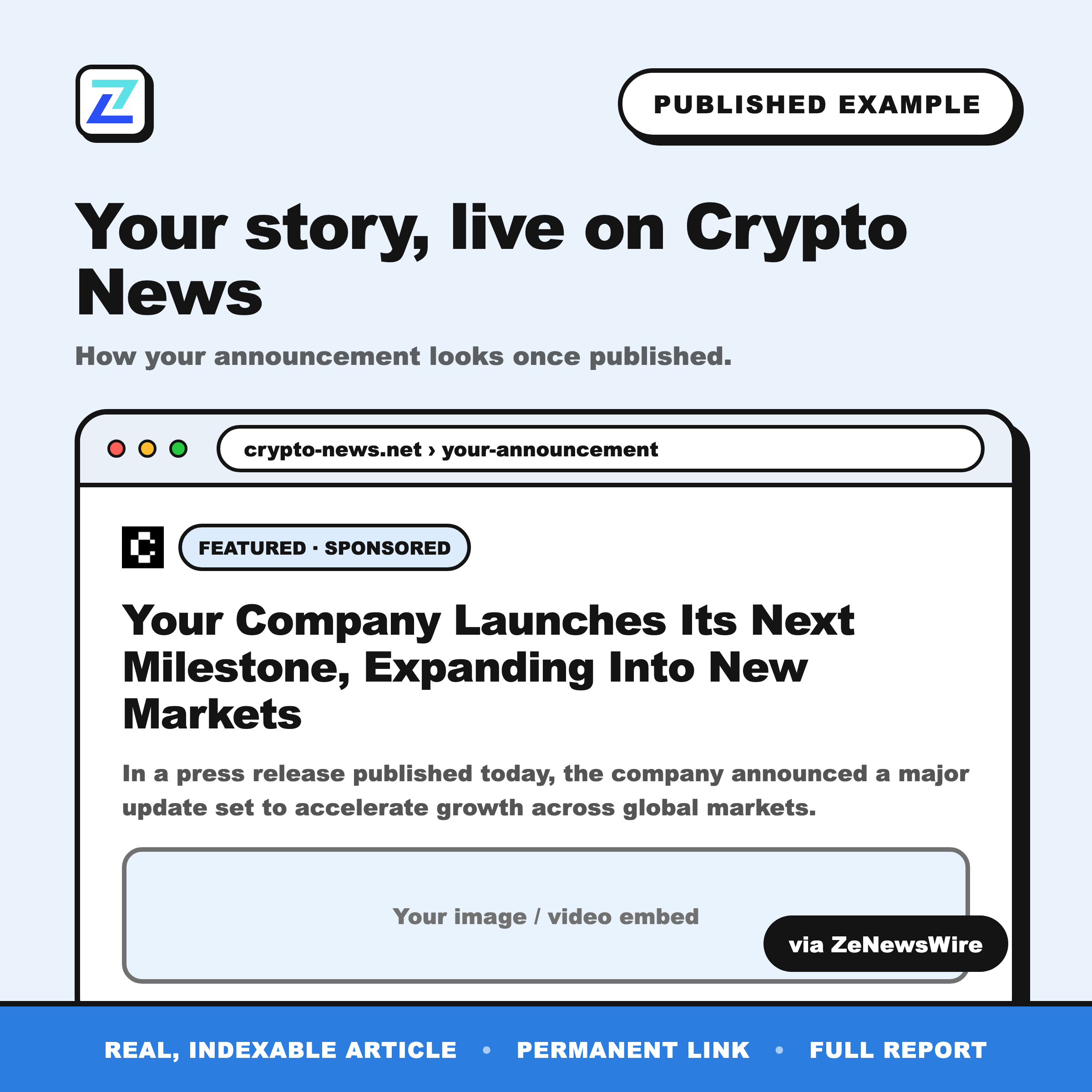 Crypto News published example