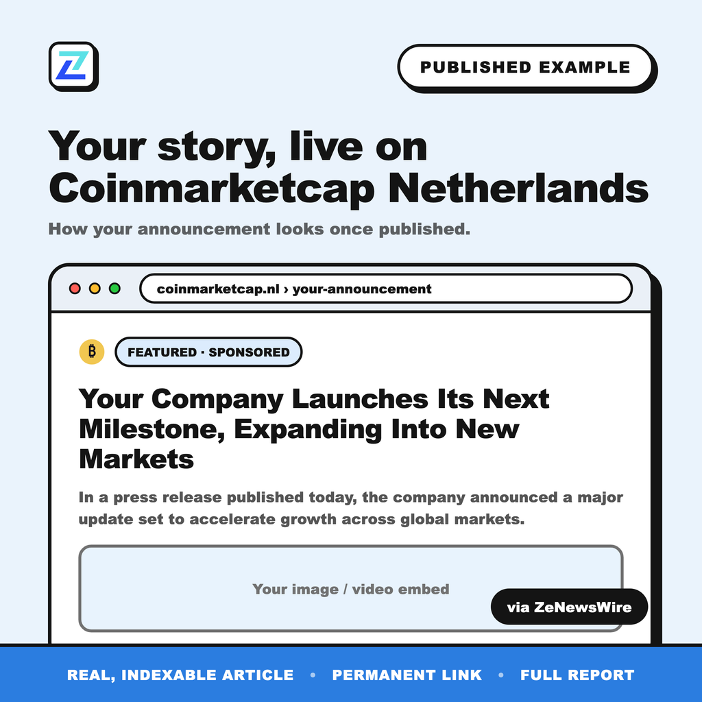 Coinmarketcap Netherlands published example