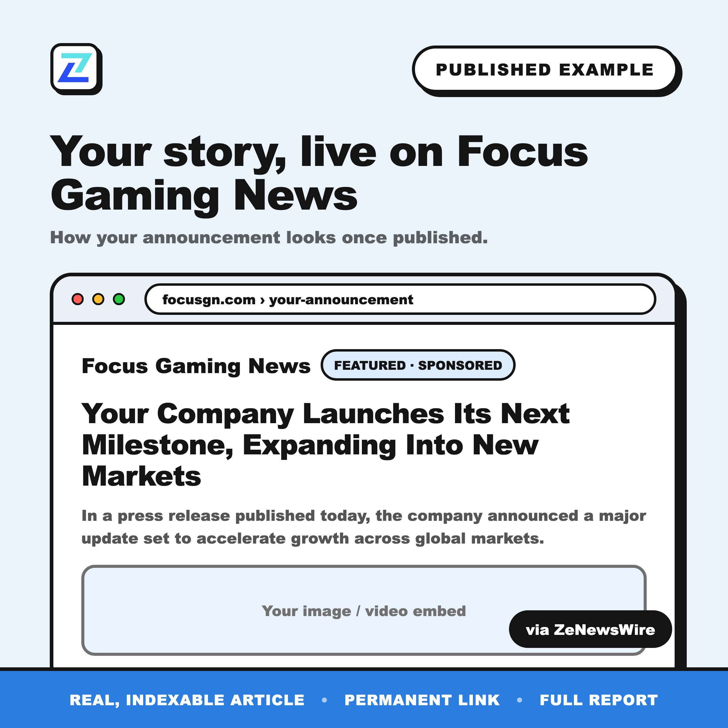 Focus Gaming News published example