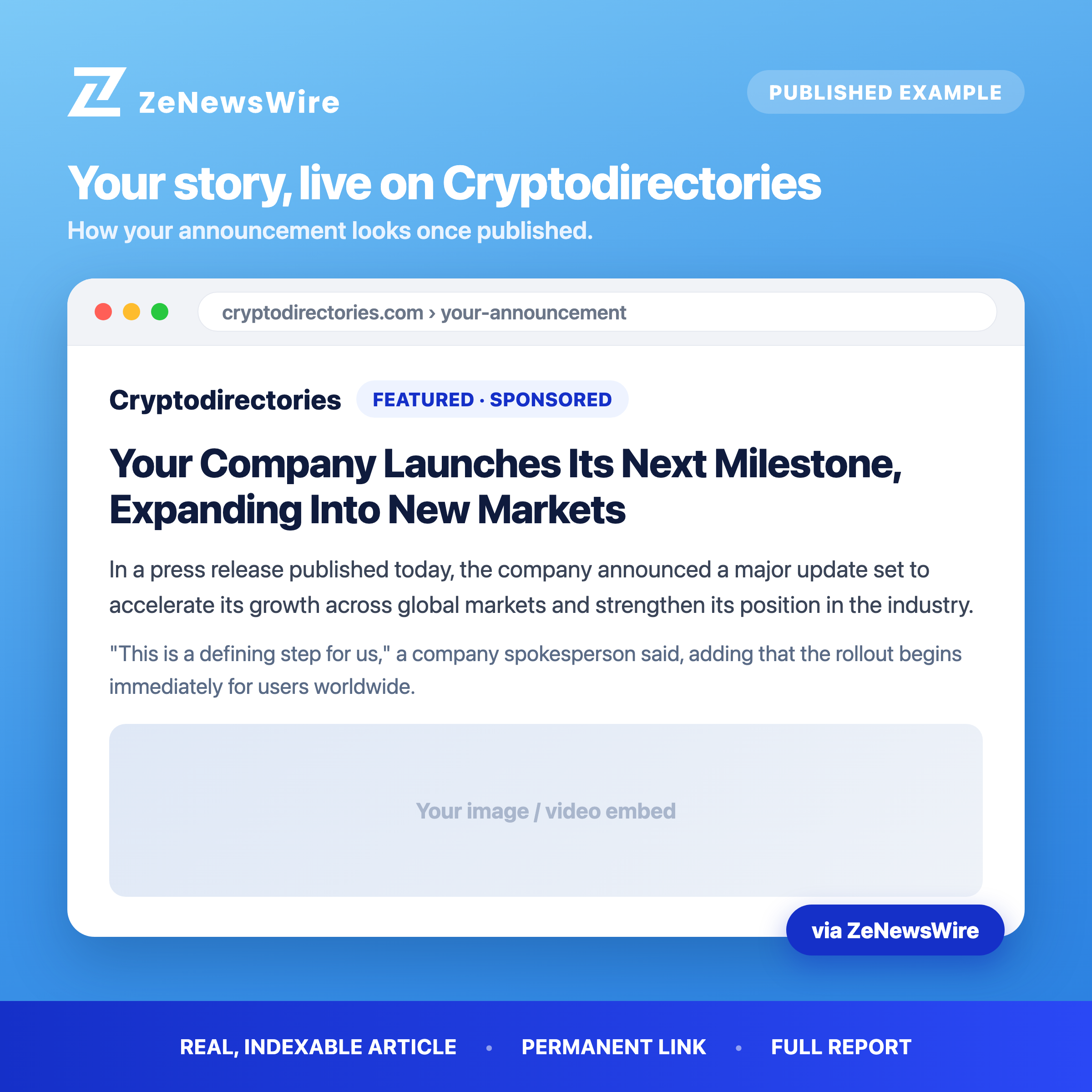 Cryptodirectories published example
