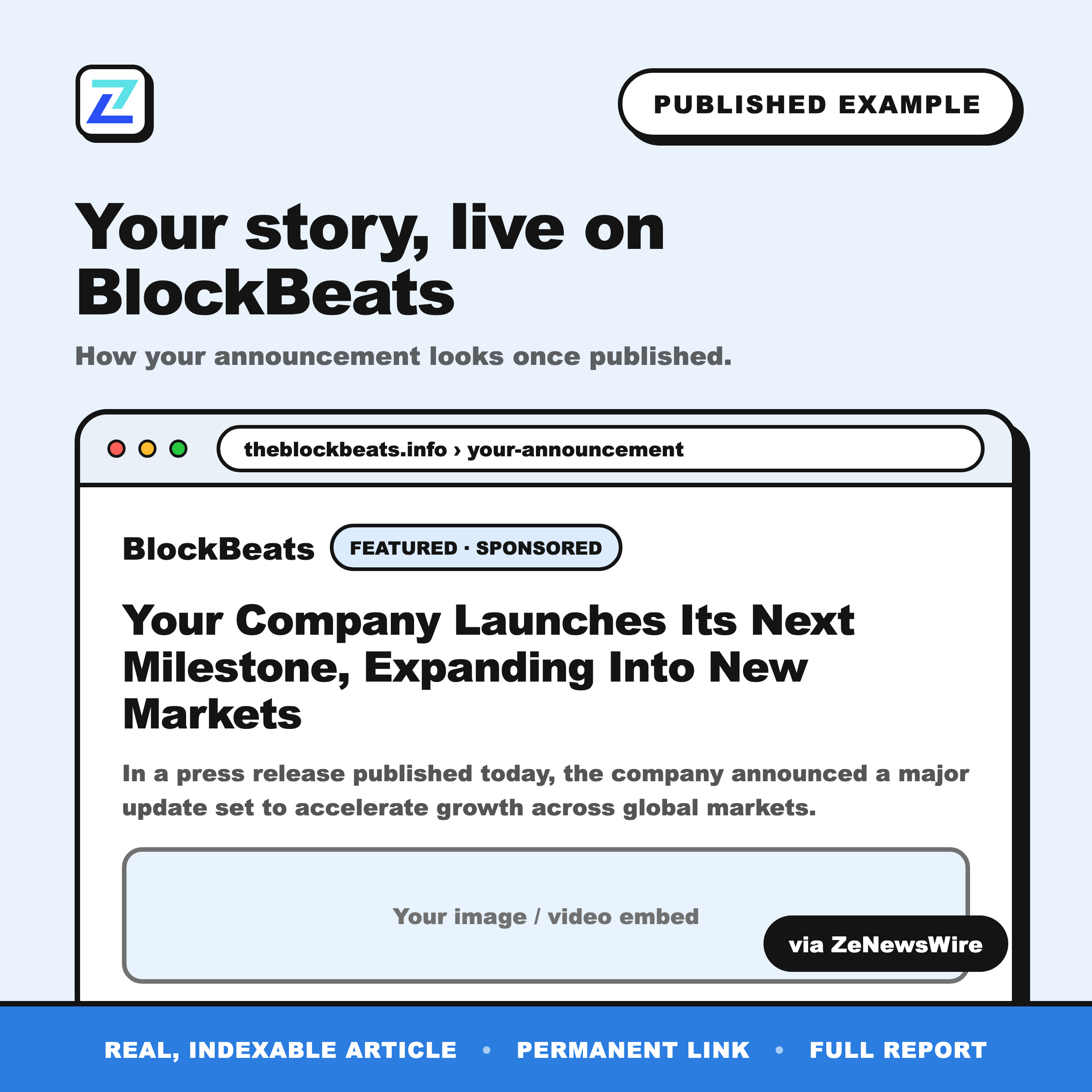 BlockBeats published example