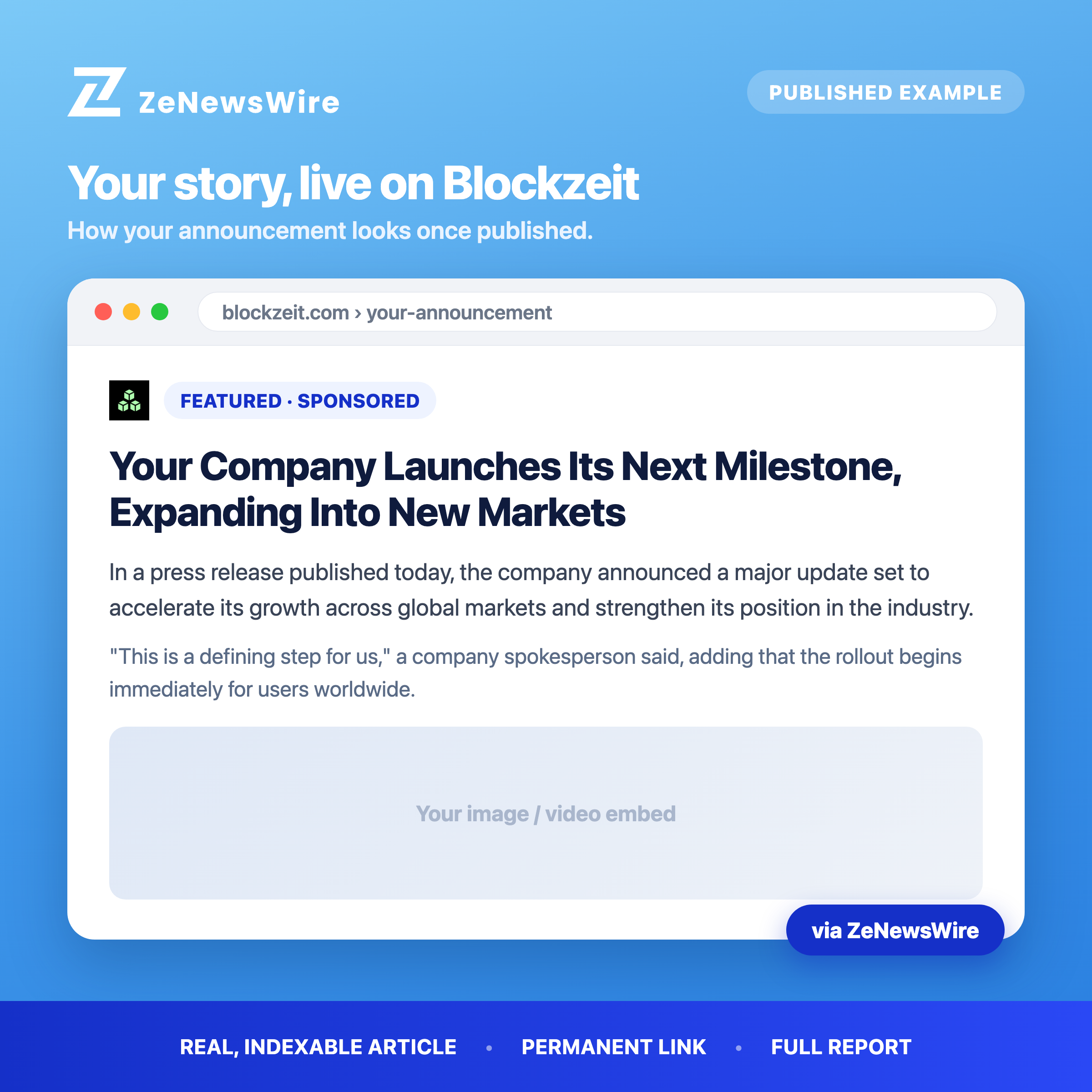 Blockzeit published example