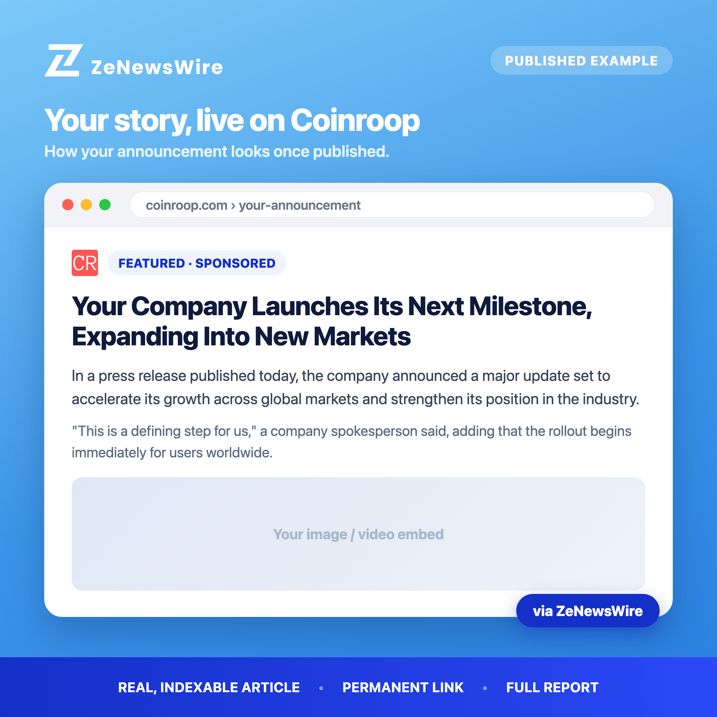 Coinroop published example