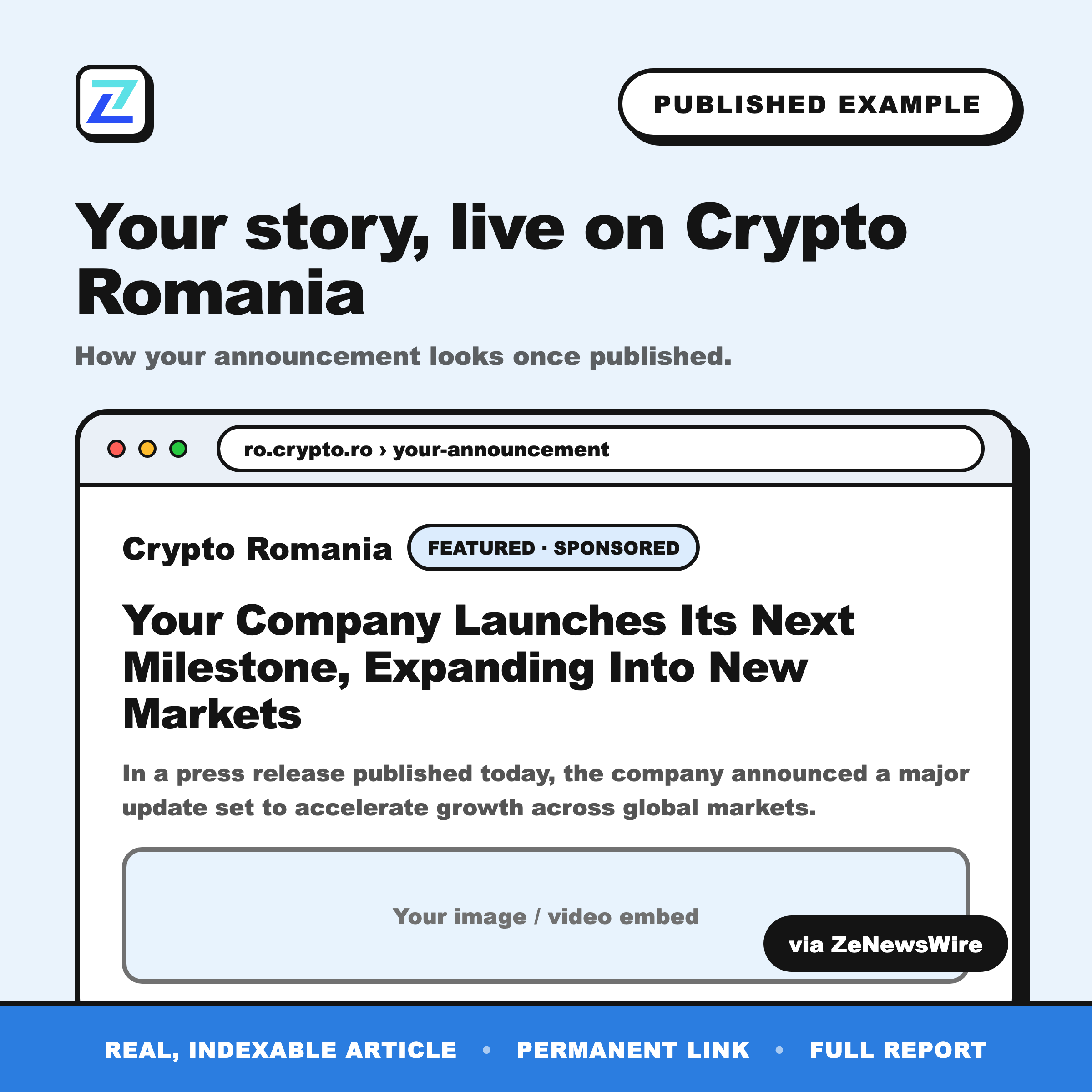 Crypto Romania published example
