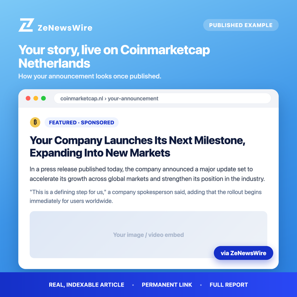 Coinmarketcap Netherlands published example