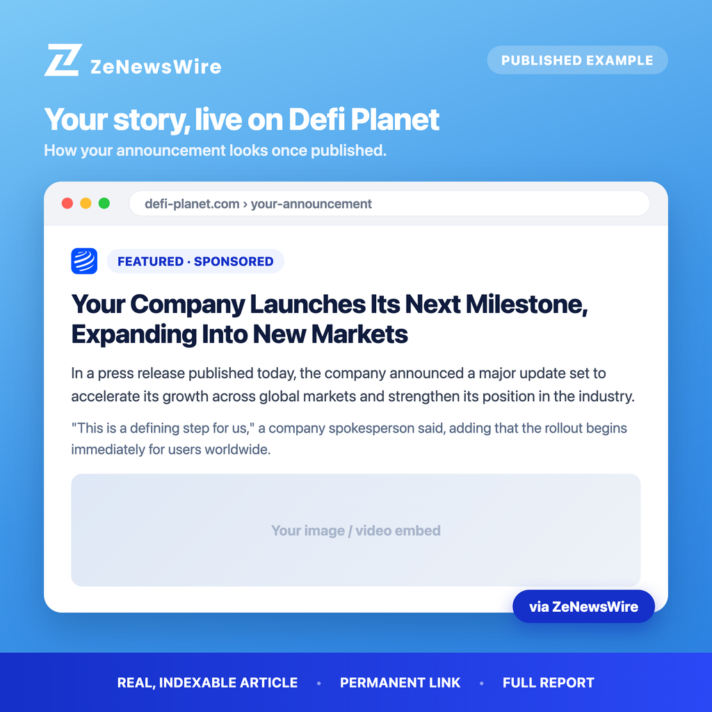 Defi Planet published example