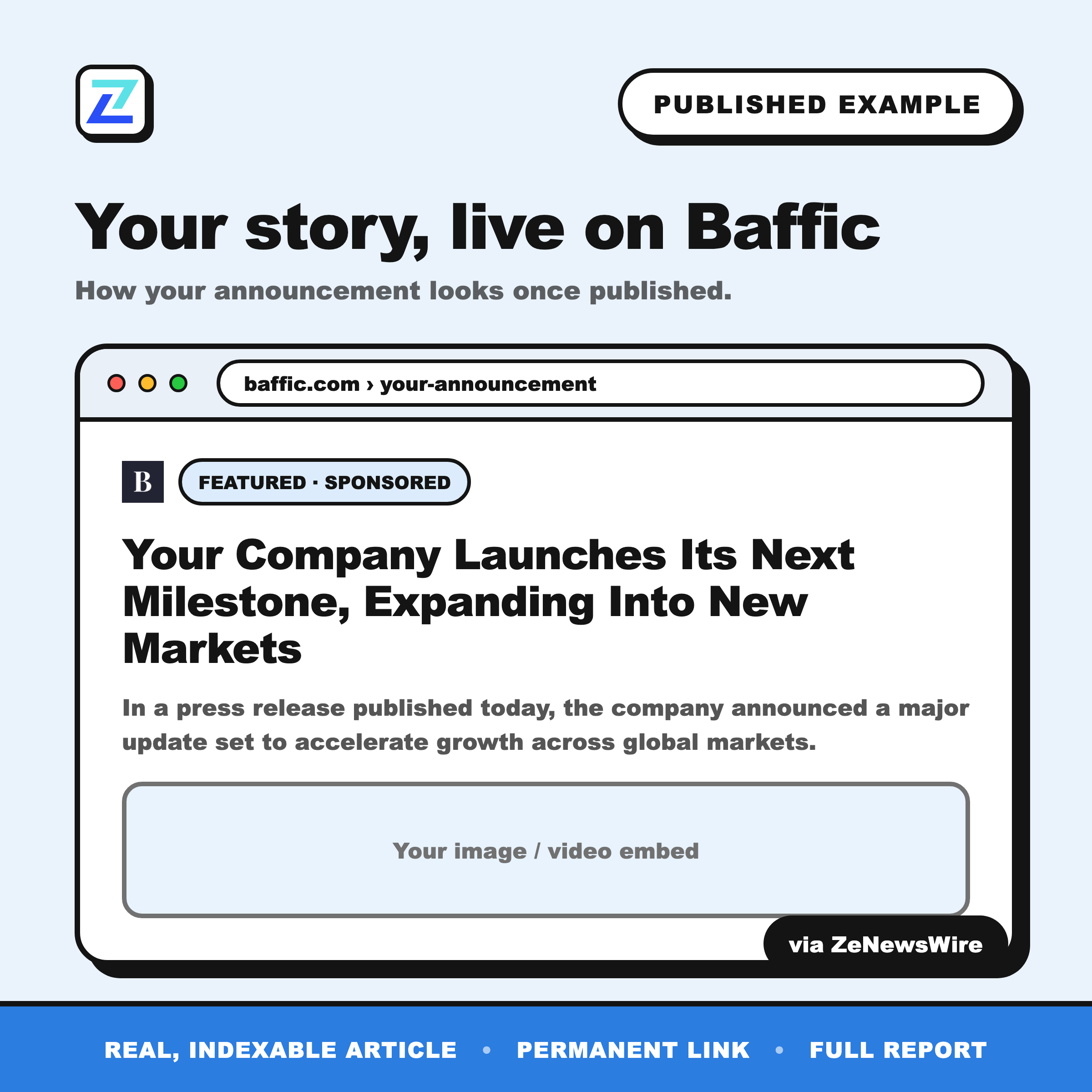 Baffic published example