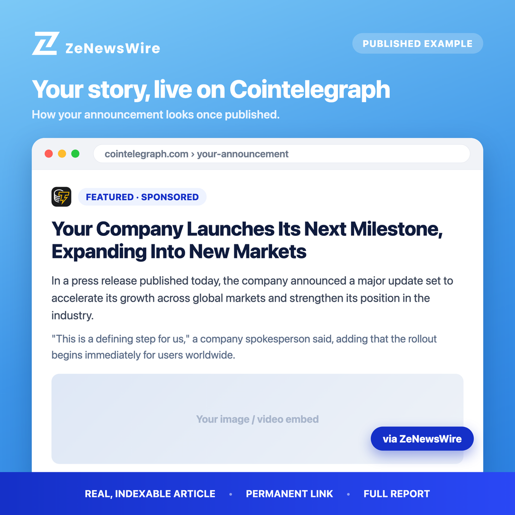 Cointelegraph published example