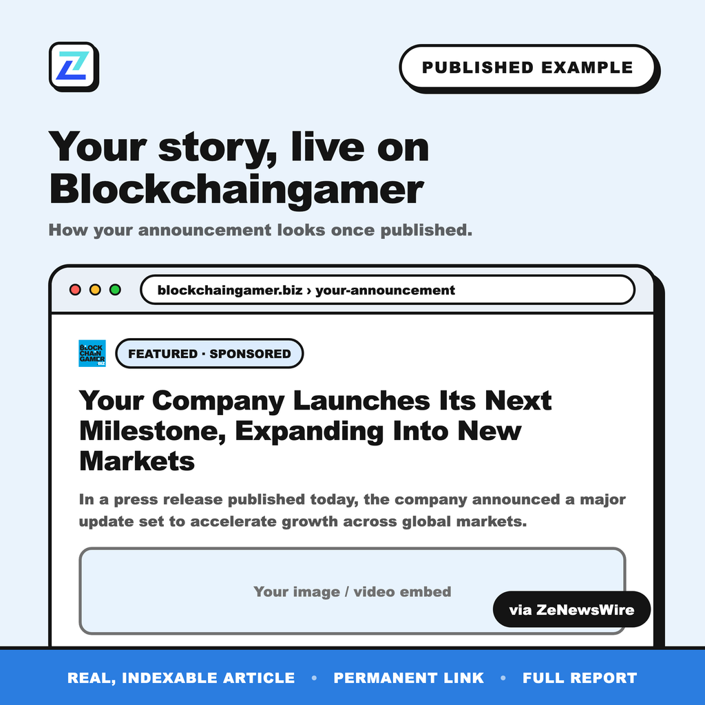 Blockchaingamer published example