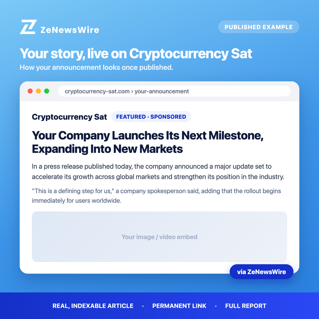 Cryptocurrency Sat published example