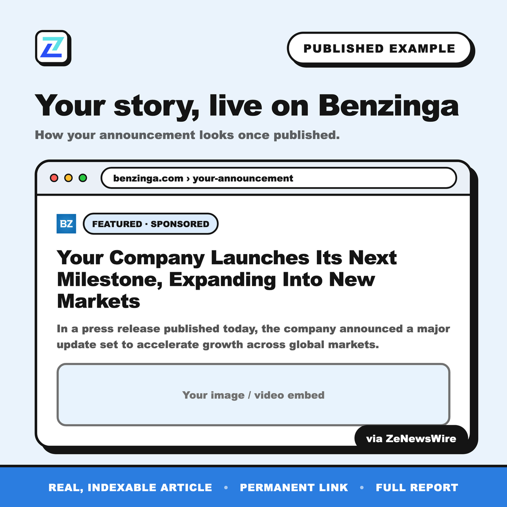 Benzinga published example