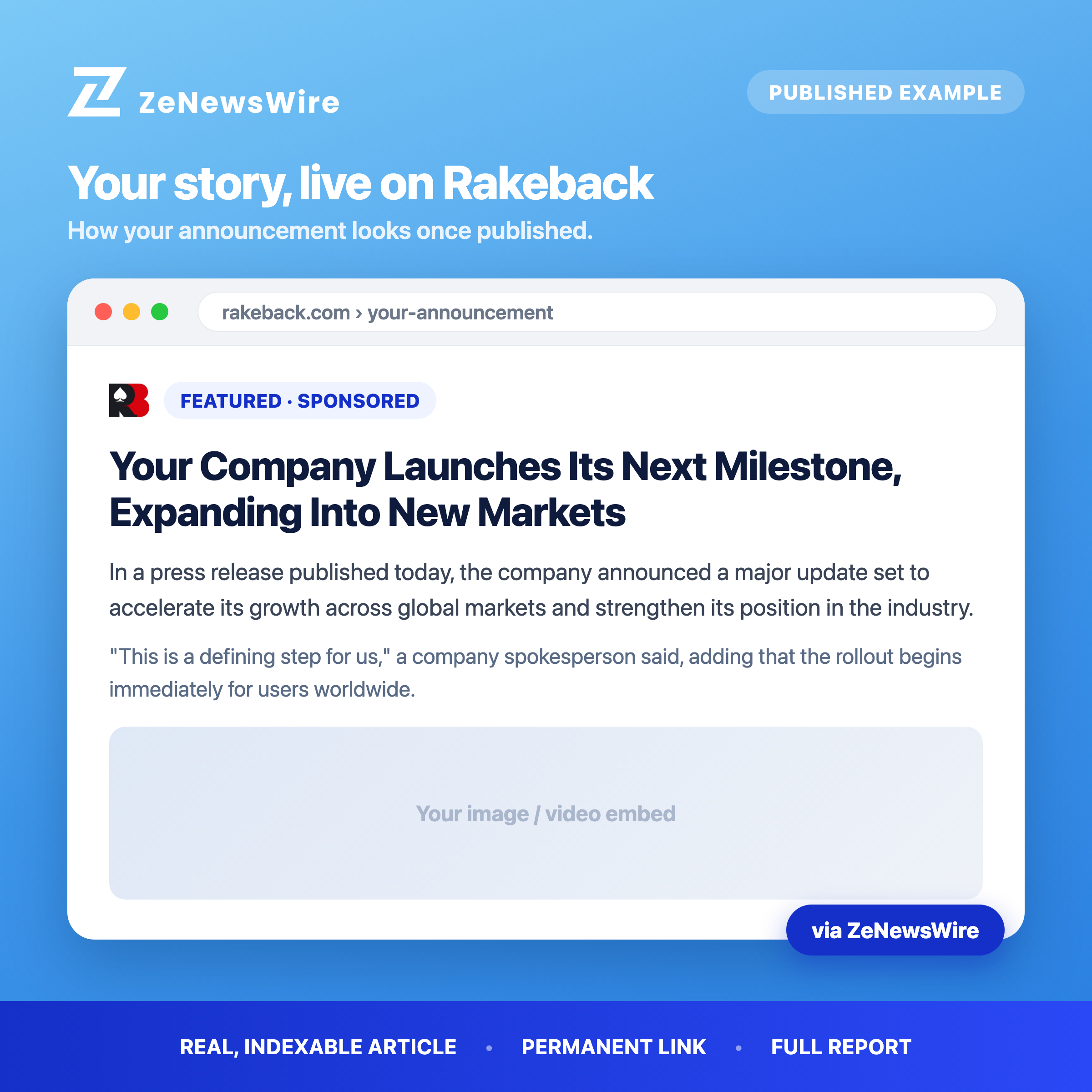 Rakeback published example
