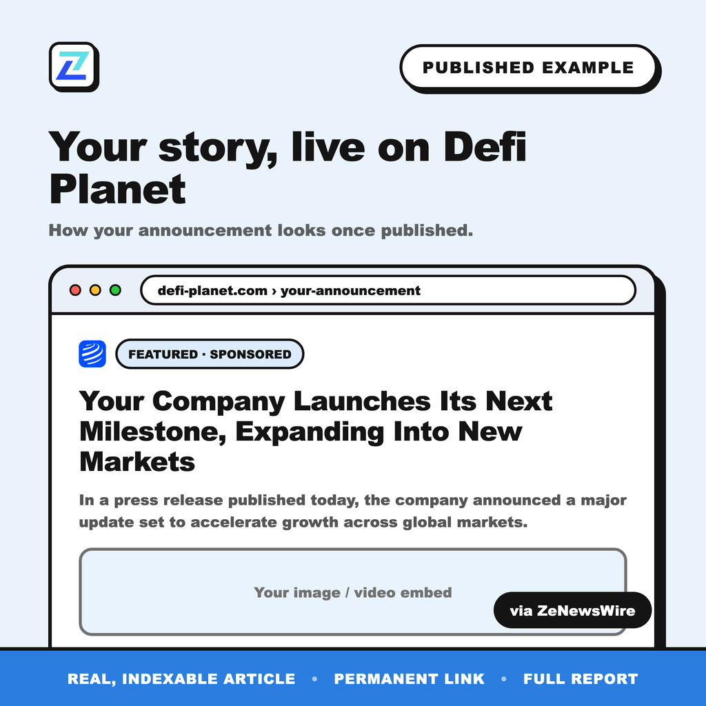 Defi Planet published example