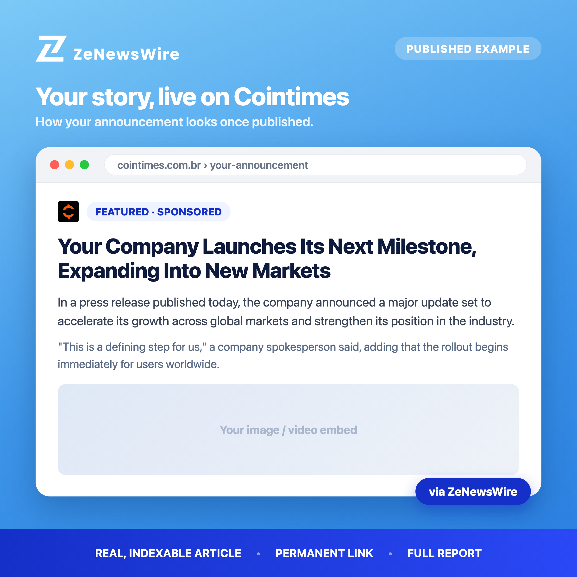 Cointimes published example